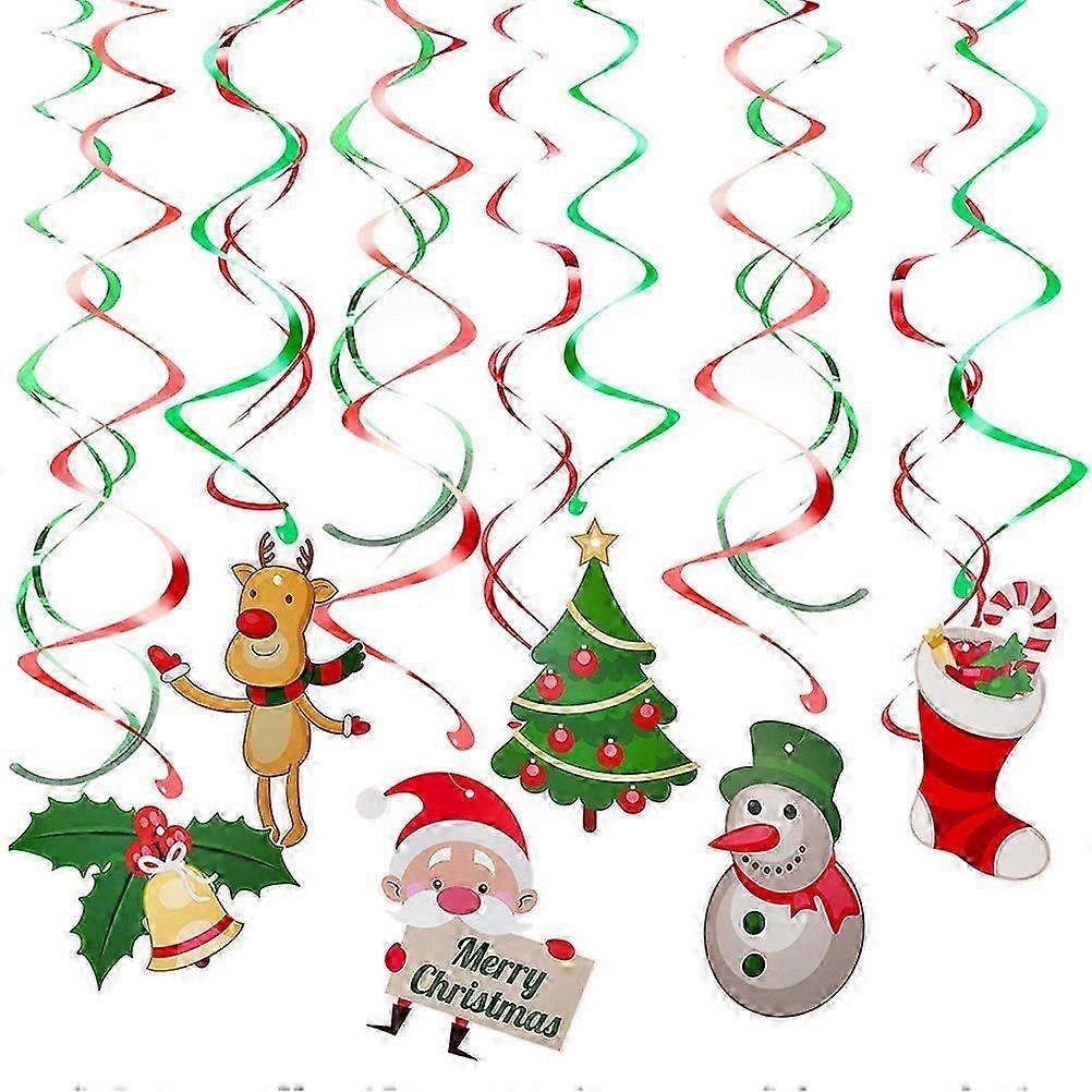 Christmas Decor Holiday Spiral Swirl Xmas Party Whirls Christmas Swirl Decorations Christmas Hanging Swirl