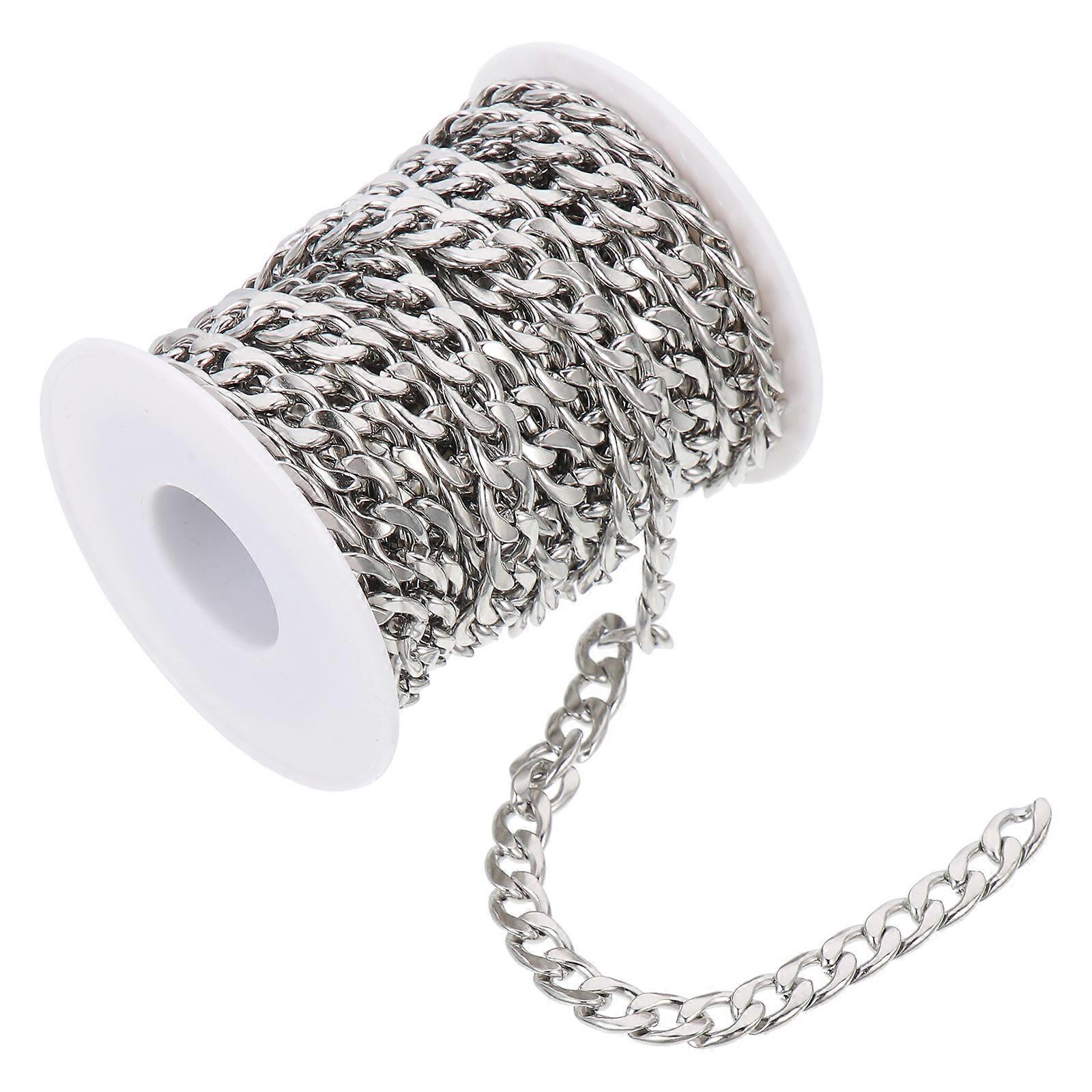 Durable Stainless Steel Chain for DIY Craft Making with 1 Roll