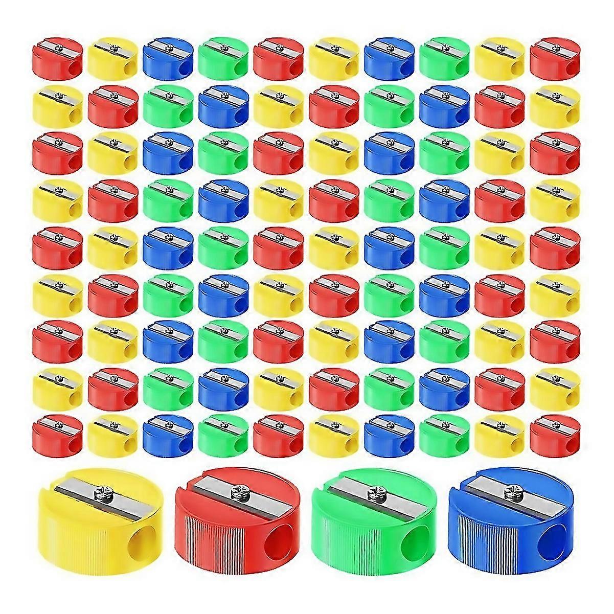 For 400 Pcs Pencil Sharpeners Bulk Mini Round Handheld Pencil Sharpener