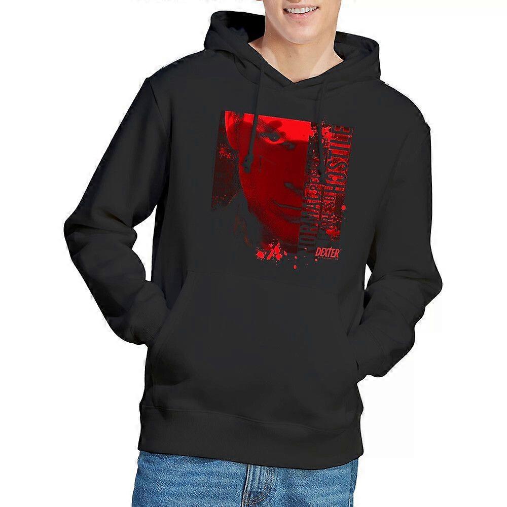 Moletom com Capuz Normal Dexter S-3XL, Preto Estilo 1821