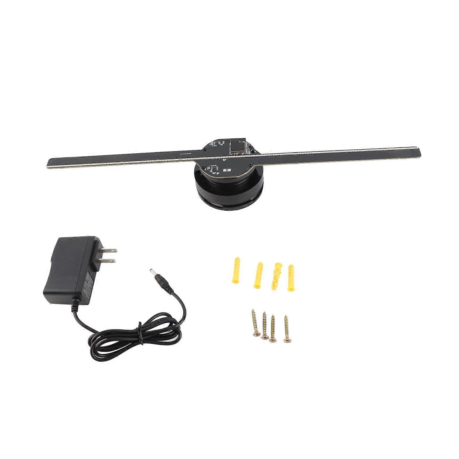 3D Hologram Fan 224 LED Light Beads High Resolution 3D Advertising Player for Business Store Shop Bar 100240V US Plug