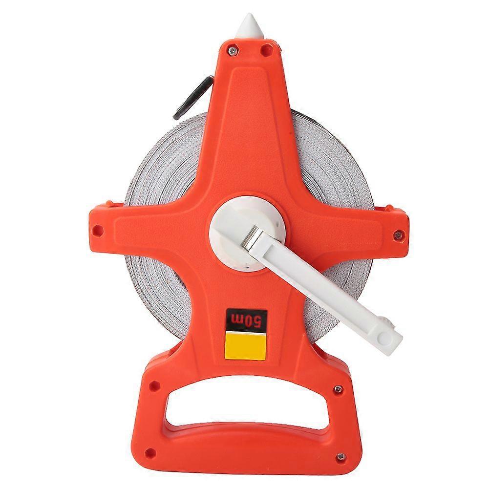 50m Thickened Hand Plastic Open Reel Tape Measure Measuring Ruler Tool