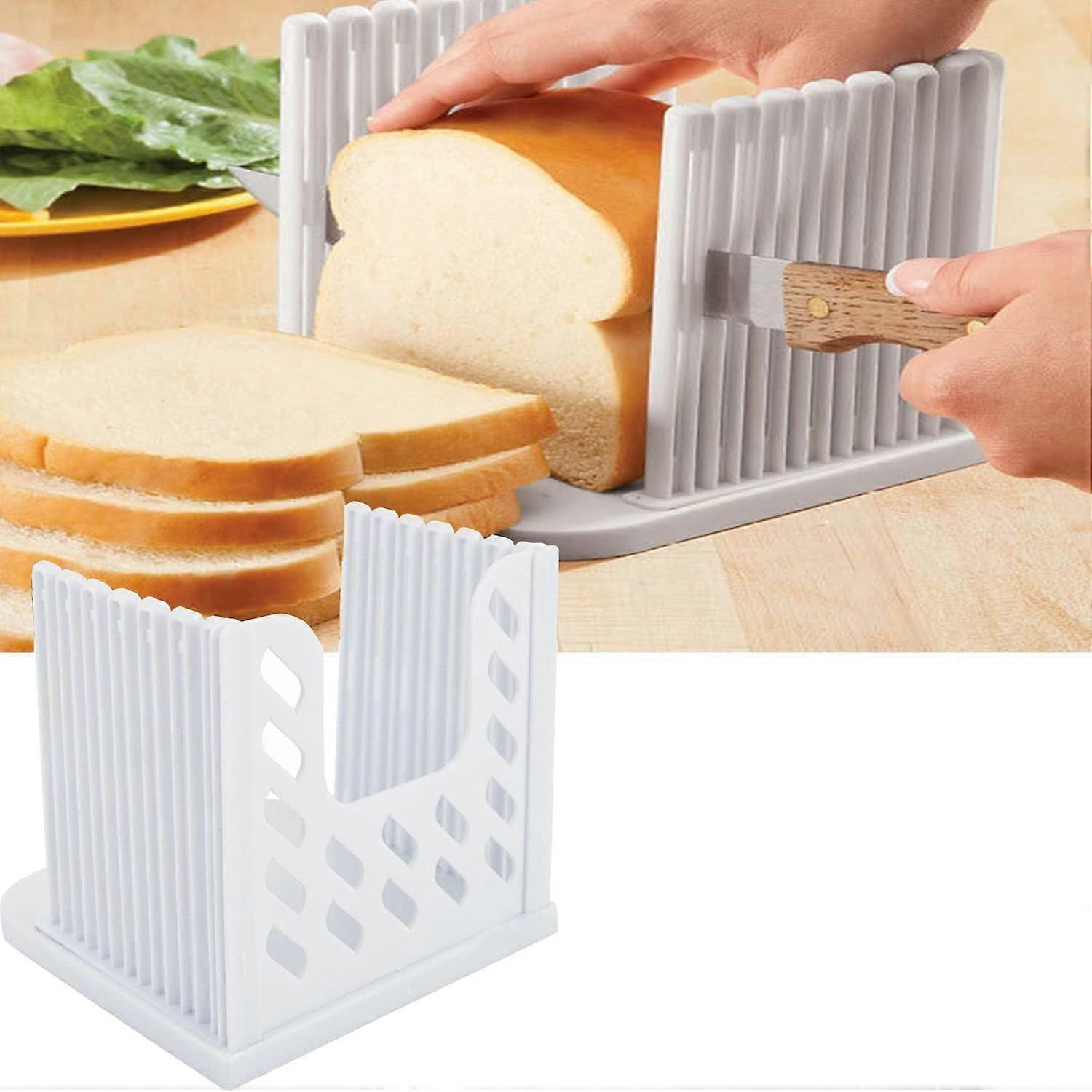 Bread Loaf Slicer Guide Kitchen Foldable Adjustable Slicing Cutter Toast Tool
