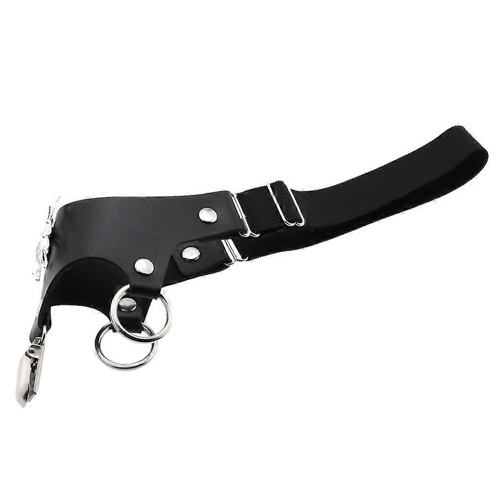 Elastic Gothic Punk Thigh Garter for Decoration 2Pcs Black Leg Band