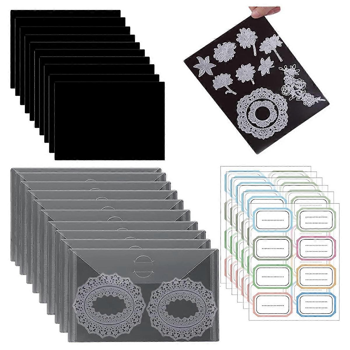 10PCS Magnetic Sheets 0.5mm Thickness with 10PCS Storage Bag for Card