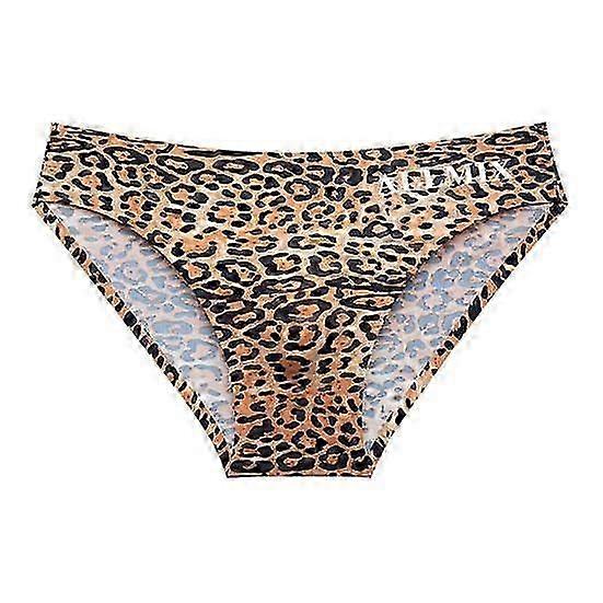 Men Underwear 3D Convex Leopard Zebra Underwear Low-rise Large Ice Silk Print Space Briefs Stretchy Panties