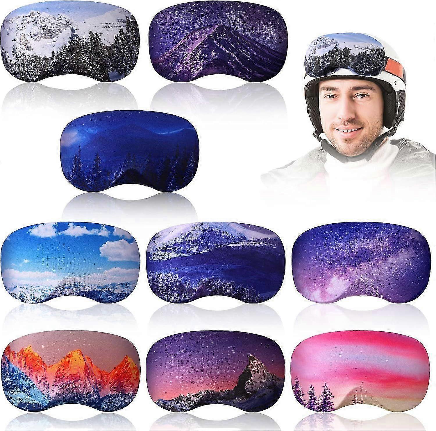 9 Pcs Microfiber Ski Goggle Covers for Snowboard Protection