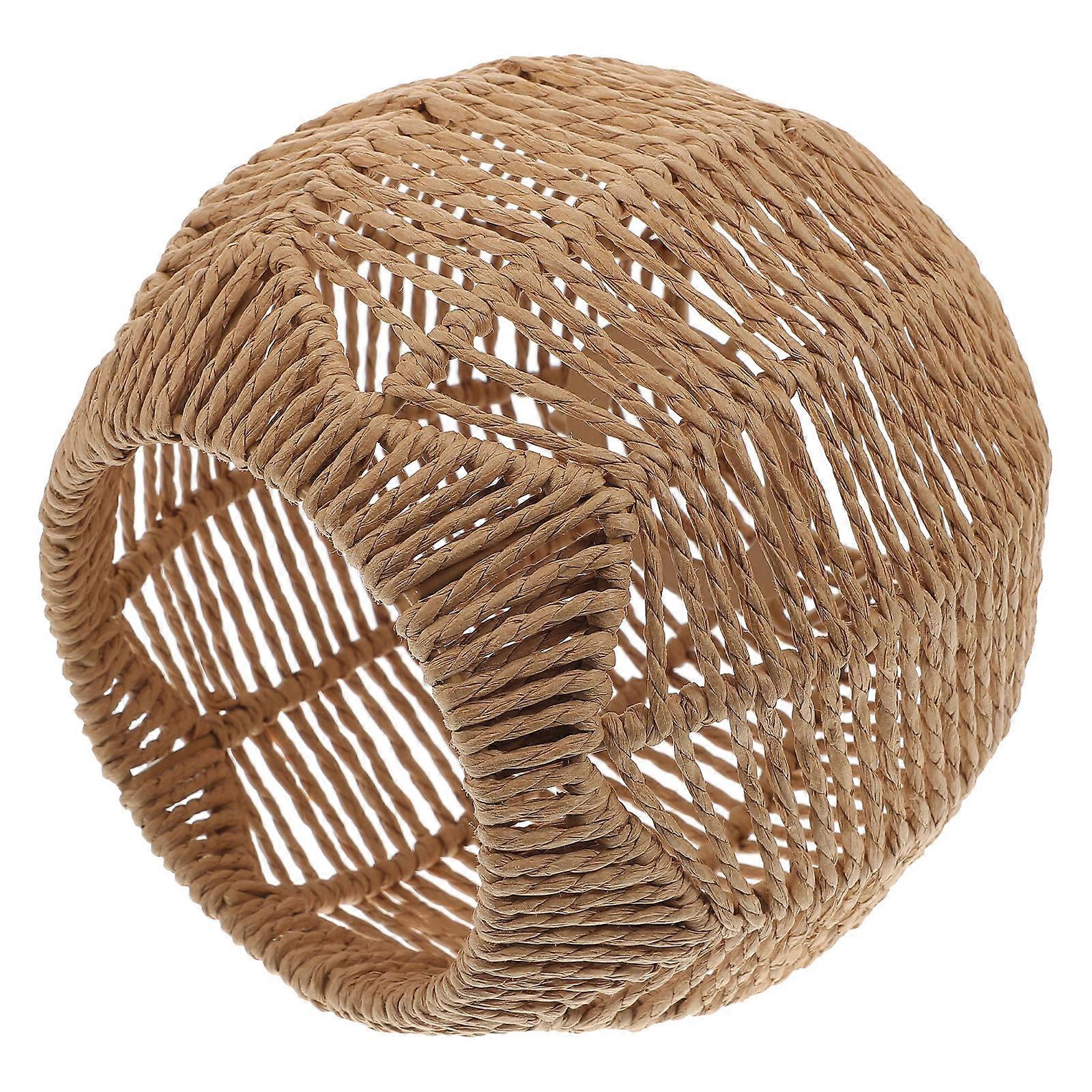 Ceiling Light Shade Woven Lamp Shade for Decor 3Pcs Khaki Chandelier