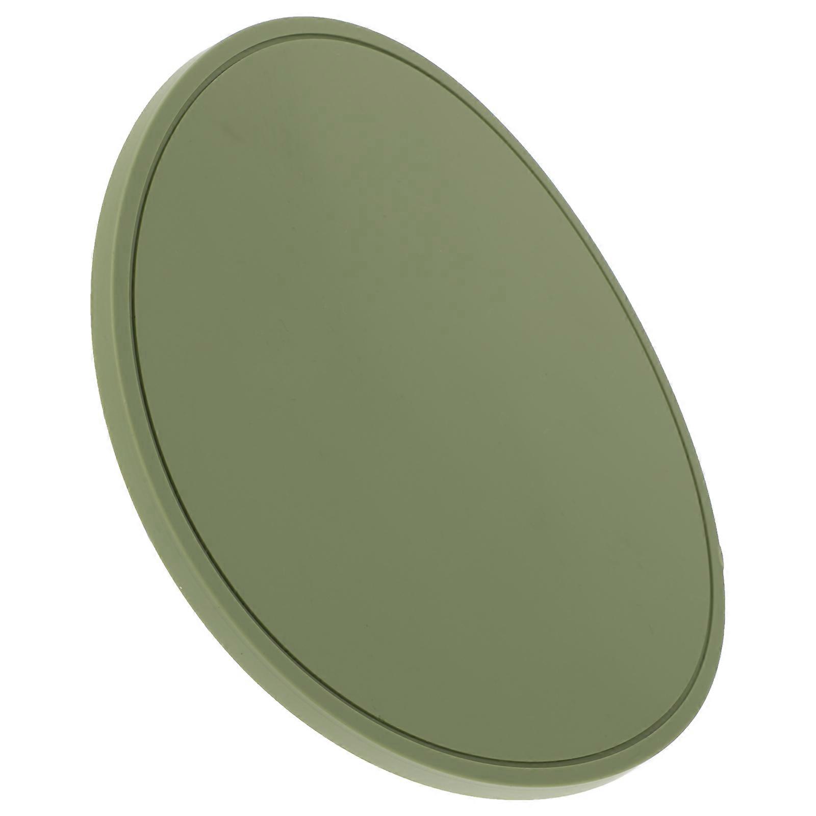 2Pcs Reusable Heat Proof Silicone Mat Simple Design Tumbler Pad For Any Occasion Kitchen Green 16x0.4cm