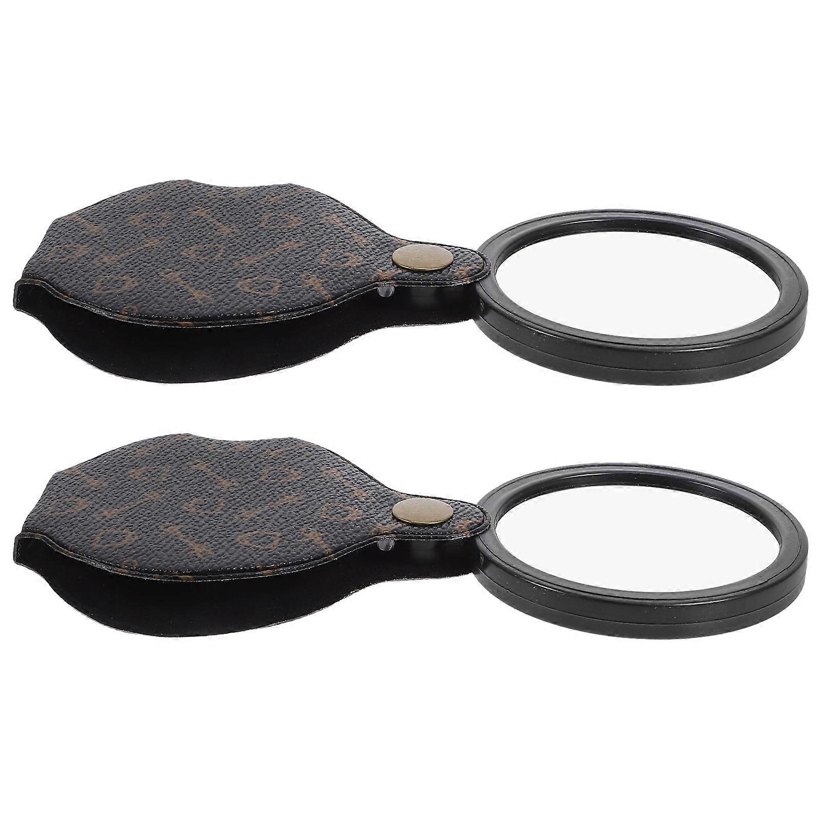 Foldable Magnifying Glass Mini Pocket Magnifier for Education 4Pcs