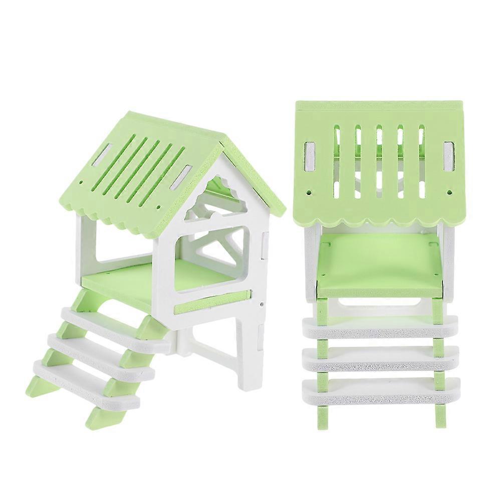 PVC Hamster Hideout Hut for Small Animals 10Sets in Light Green Color