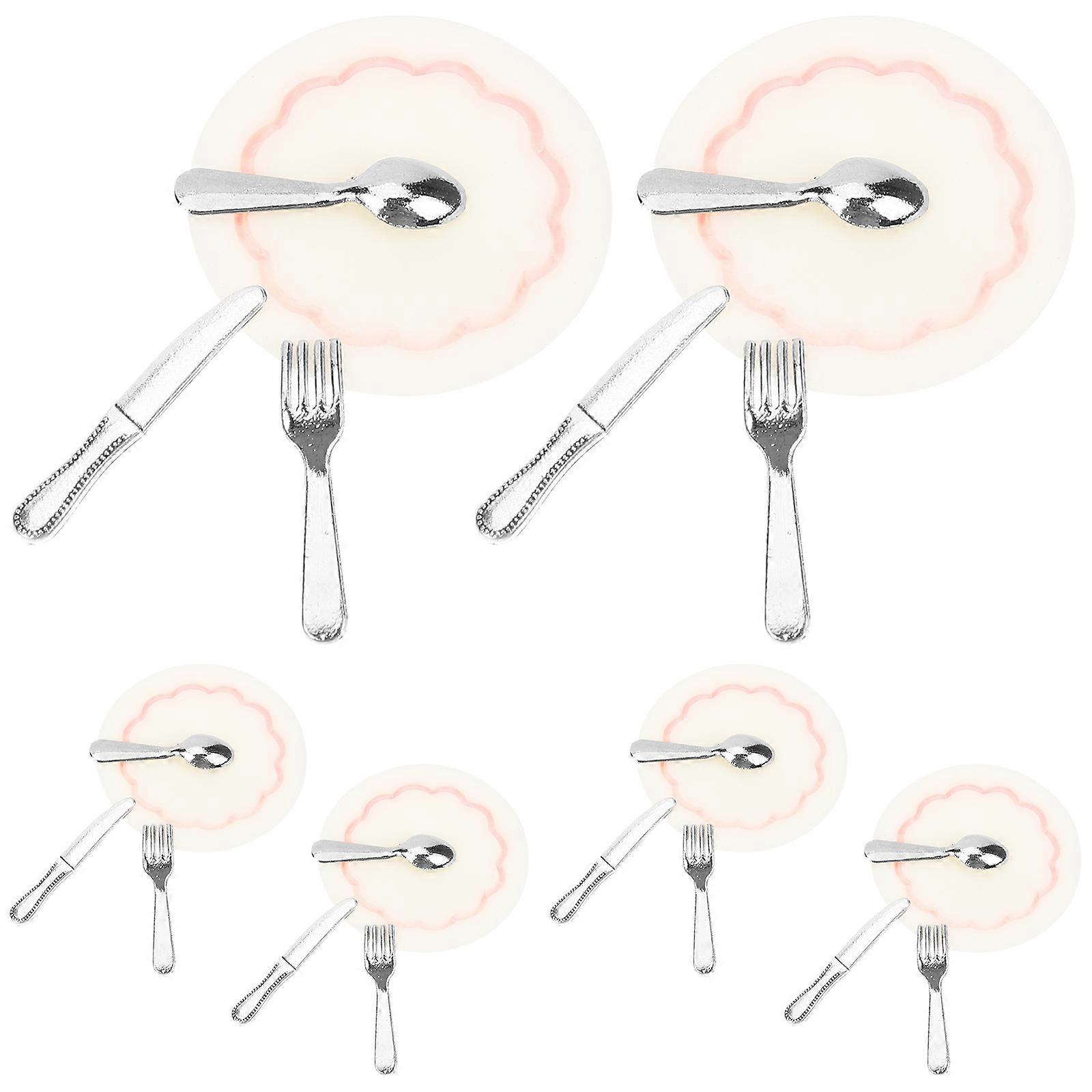 Mini House Accessories Miniature Tableware for Kids 12Sets