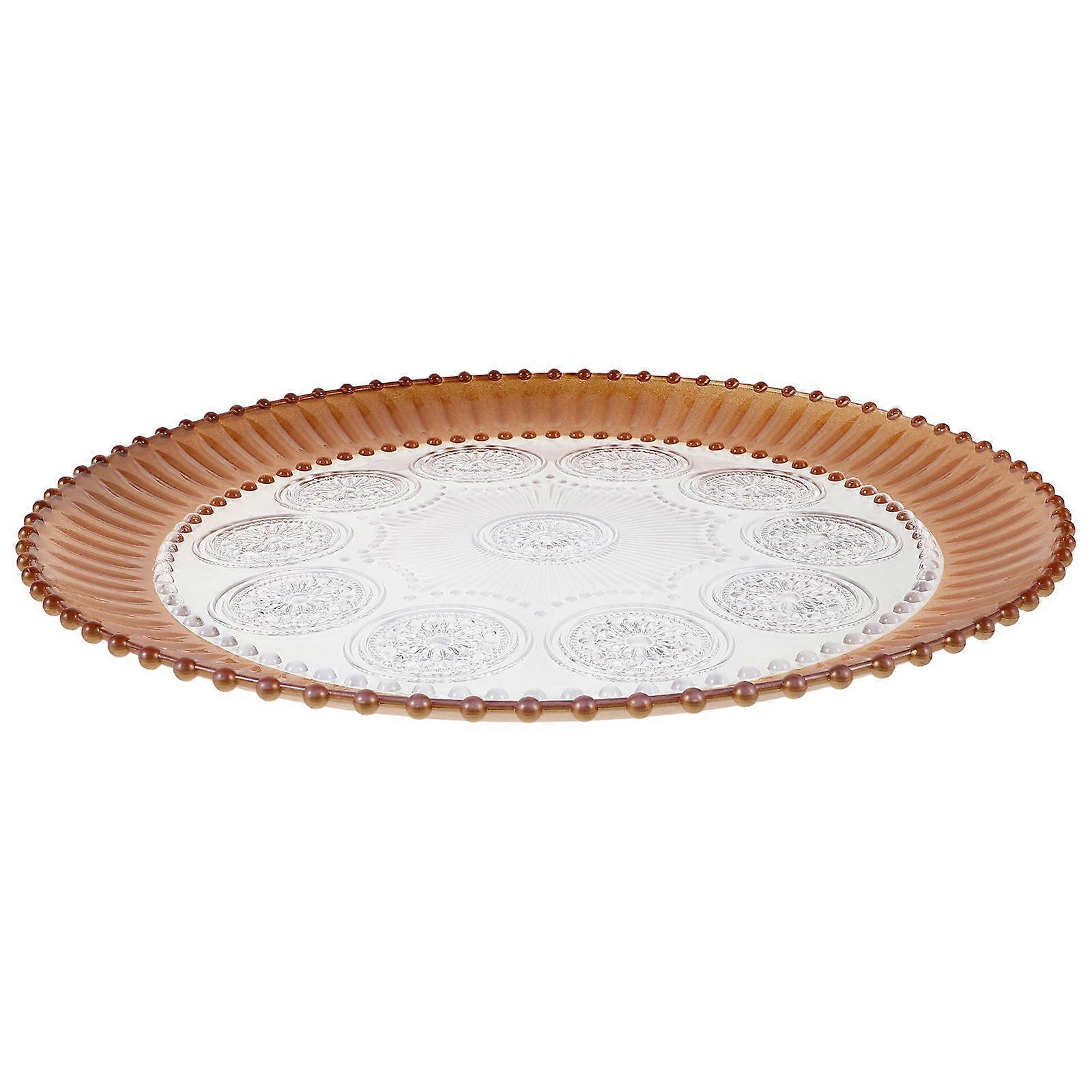 Vintage Reception Plates with Gold Trim for 4Pcs Party Serving