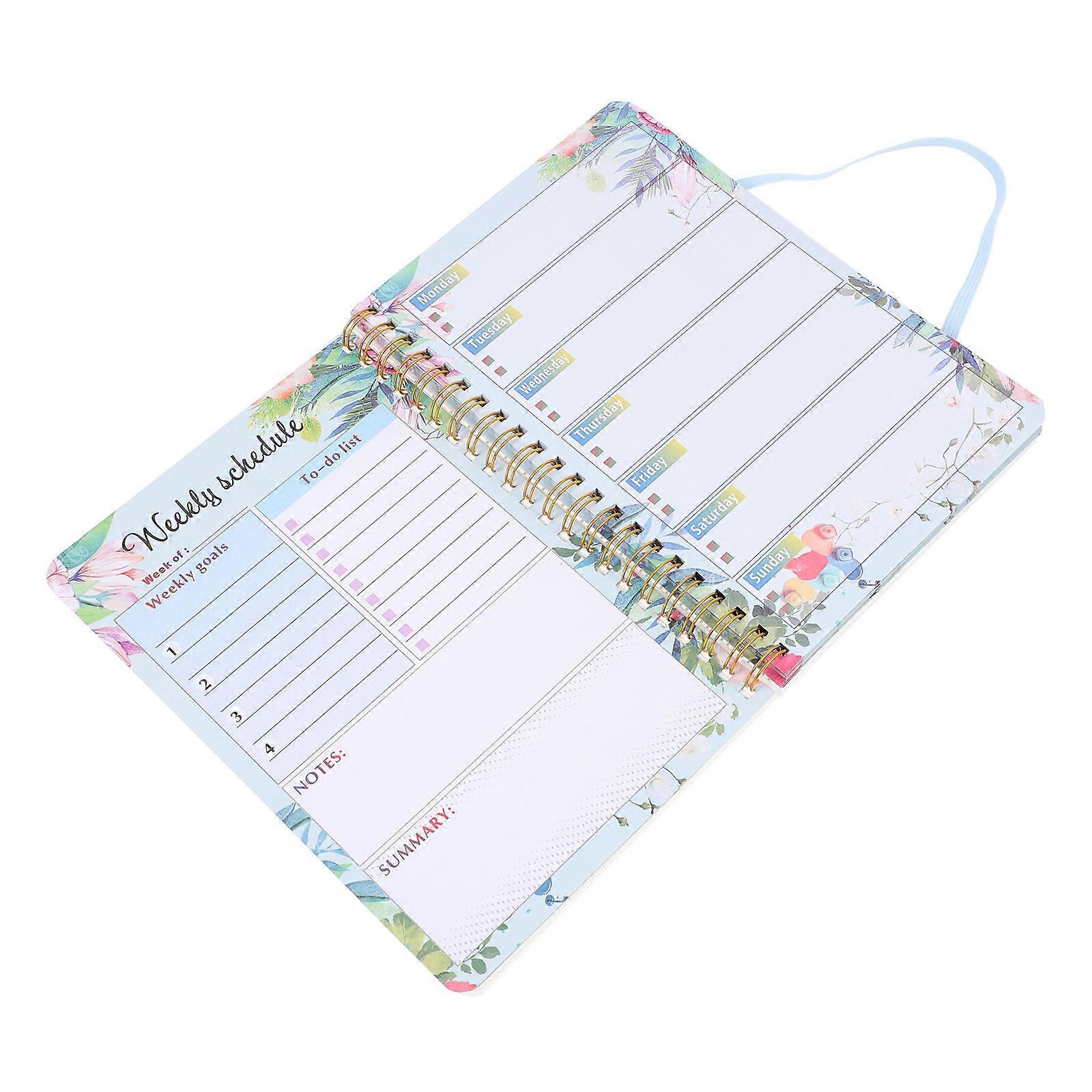 Daily Planner Notebook English Notepad Coil Schedule Notebook 5Pcs