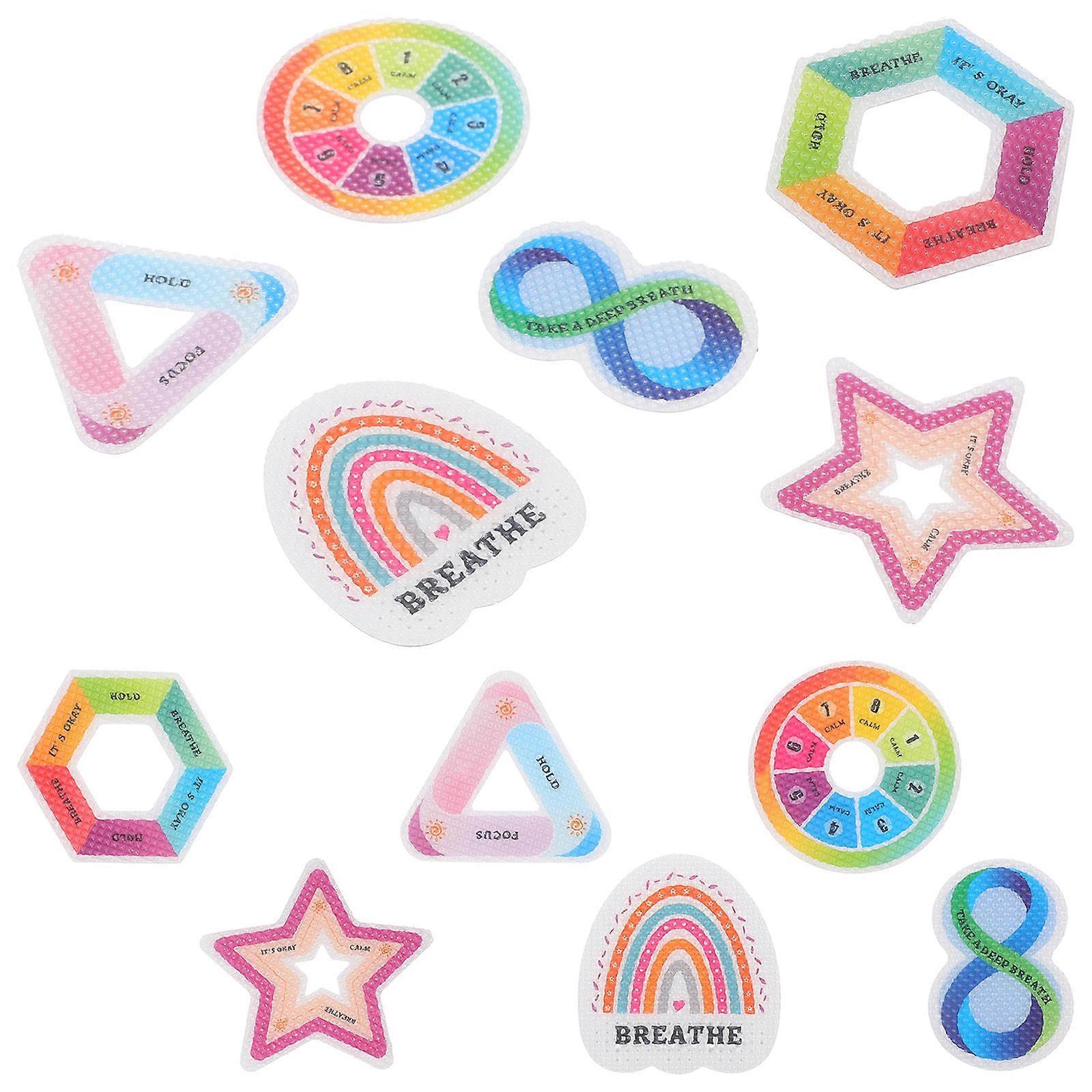 DIY Calm Stickers 12Pcs Sensory Stickers For Students Assorted Color Reduce Stress