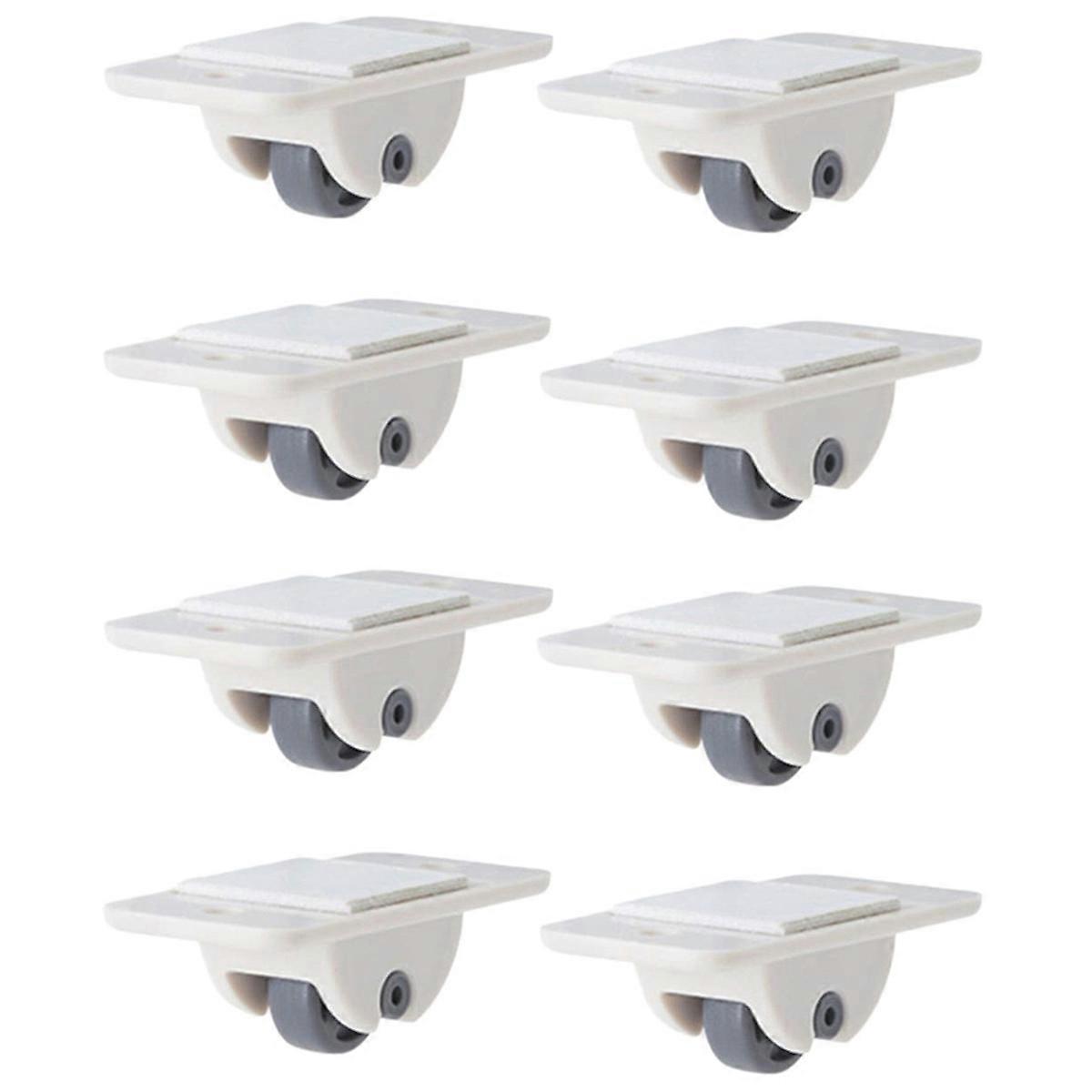 Self Adhesive Casters Wheels for Storage Box Trash Can Single Direction Non-Swivel Casters No Drilli