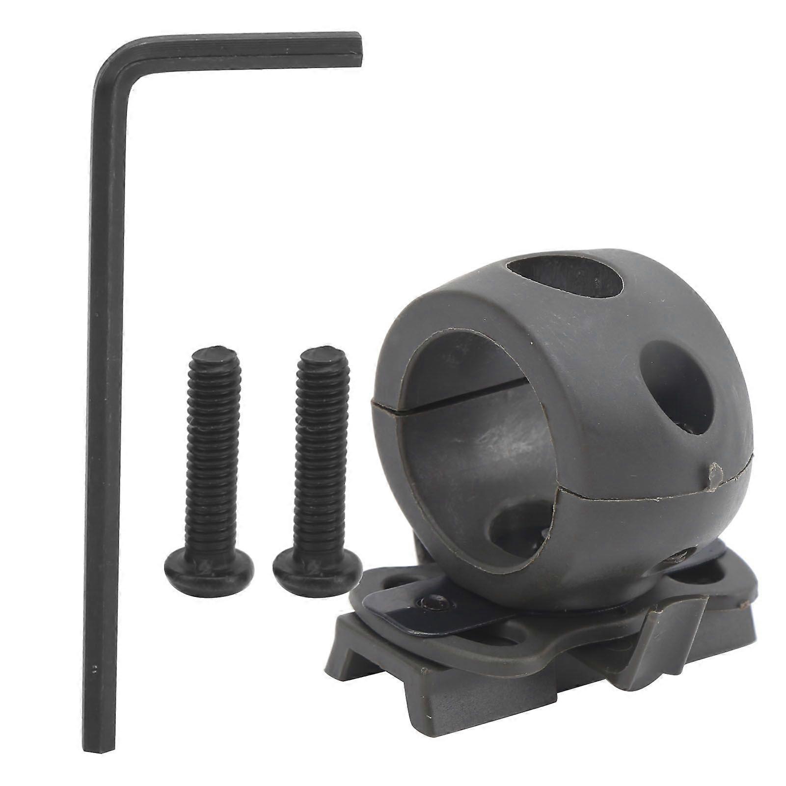 Helmet Flashlight Mount Flashlight Clamp Holder Portable Torch Bracket for MICH/IBH/FASTMilitary Green