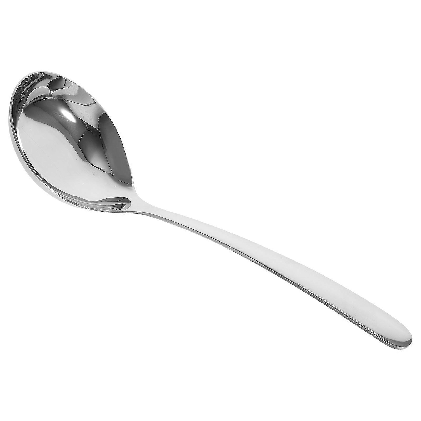 Large Size Serving Spoon Silver Household Cooking Dining Safe to Use 5Pcs