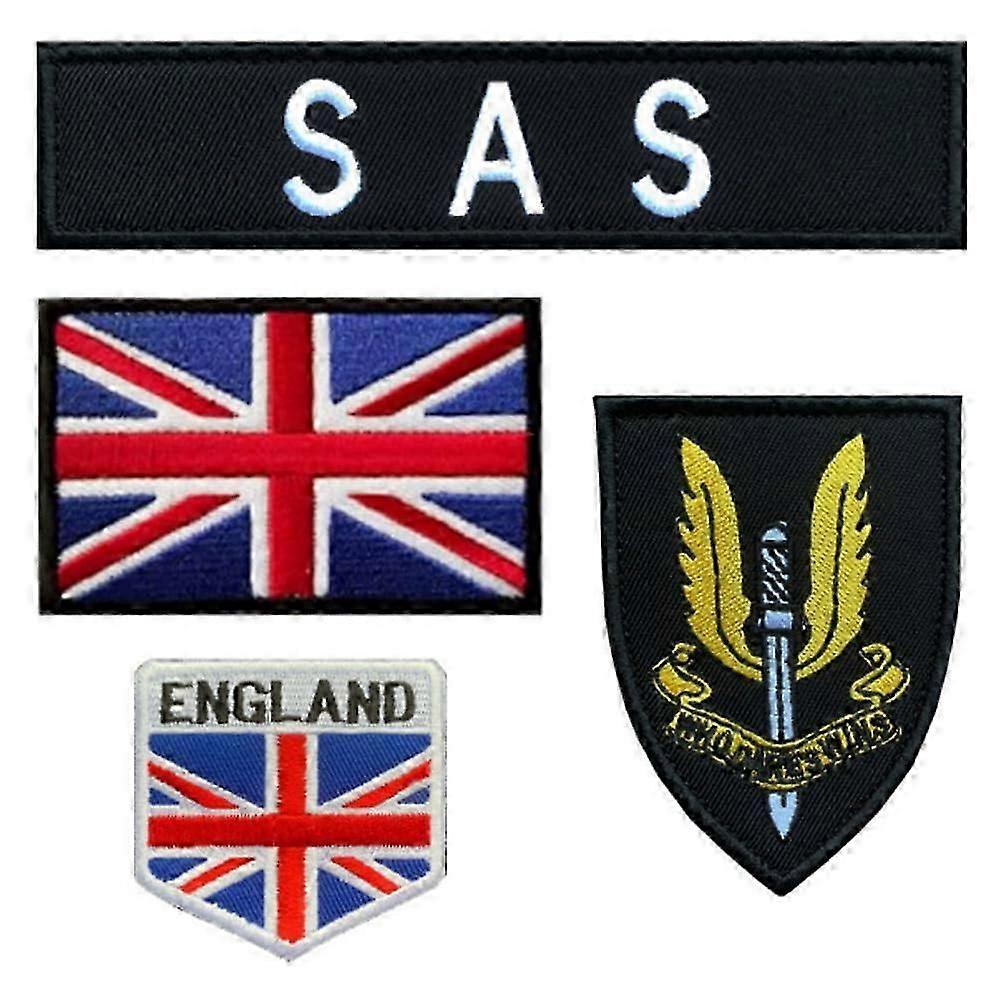 SAS Special Aviation Service 4-Pack Tactical Embroidered Flag Patches