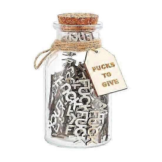 Bad Mood Gift Bottle Pieces Vent Wooden Fucks Letter Gift Jar Funny Office Colleague Friend_c*