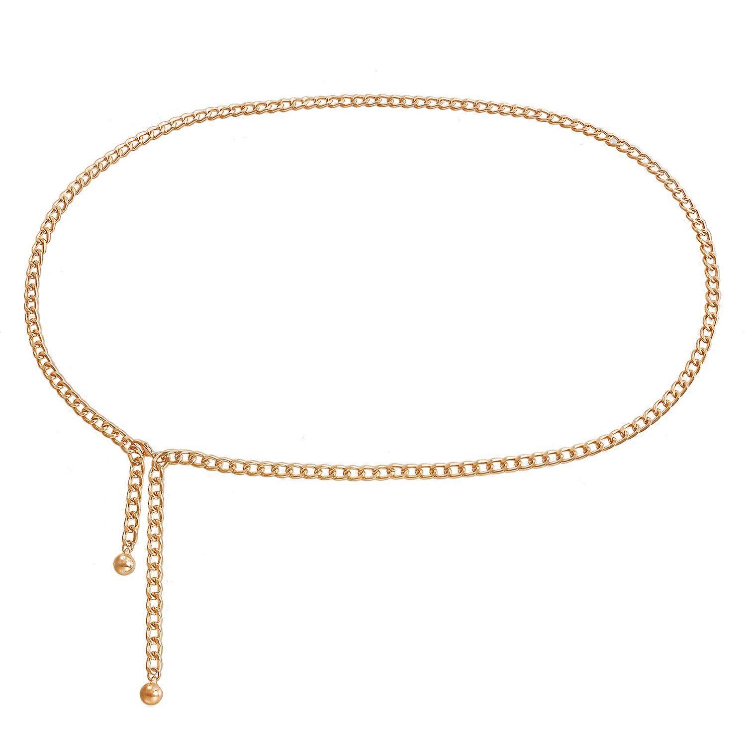 Women's Decorative Waist Chain, Metal Thin, Simple Versatile Single Layer Aluminum for Skirts