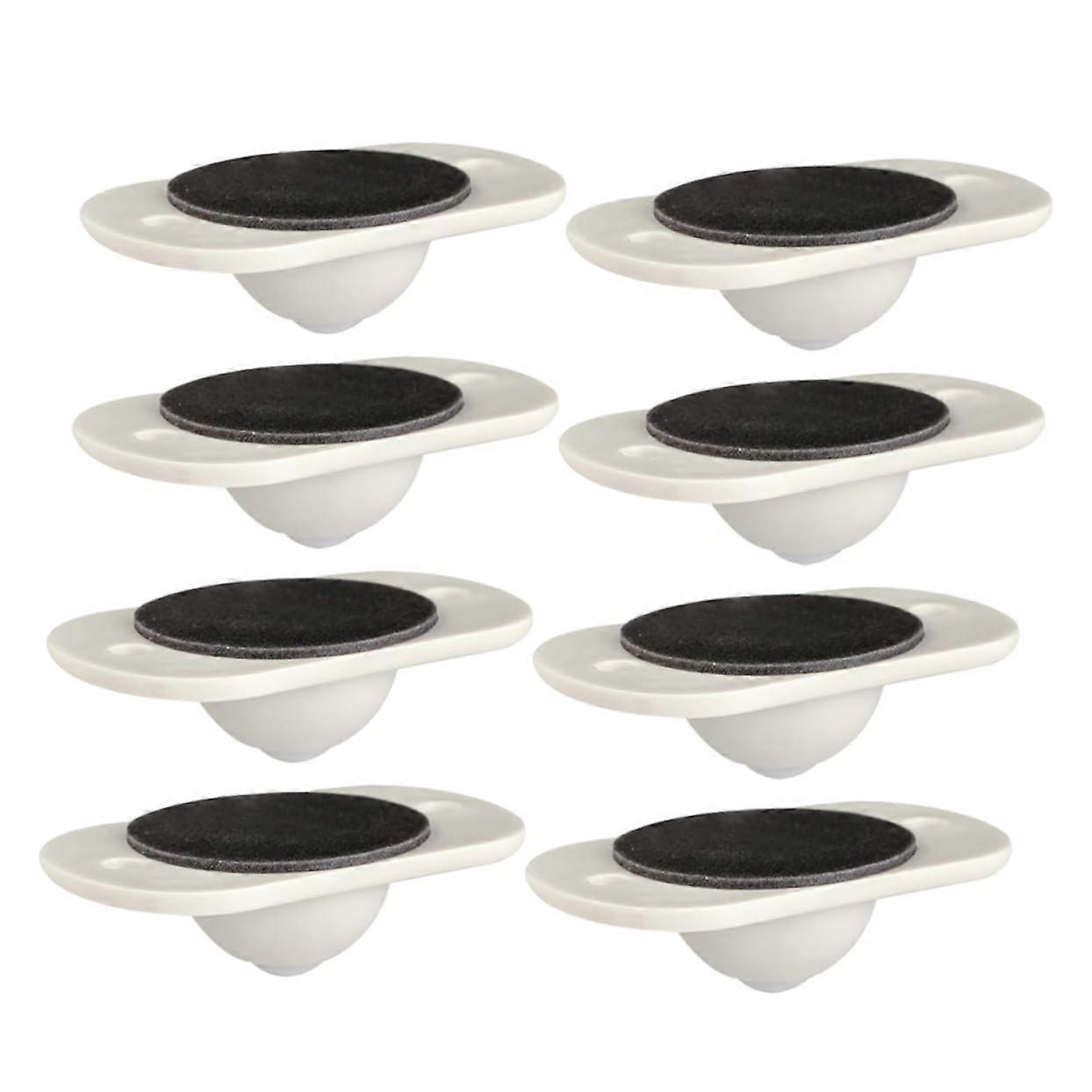 SelfAdhesive Storage Box Wheels 8Piece Swivel Casters for Trash Can and Furniture Movers, Easy Install, Smooth Rolling