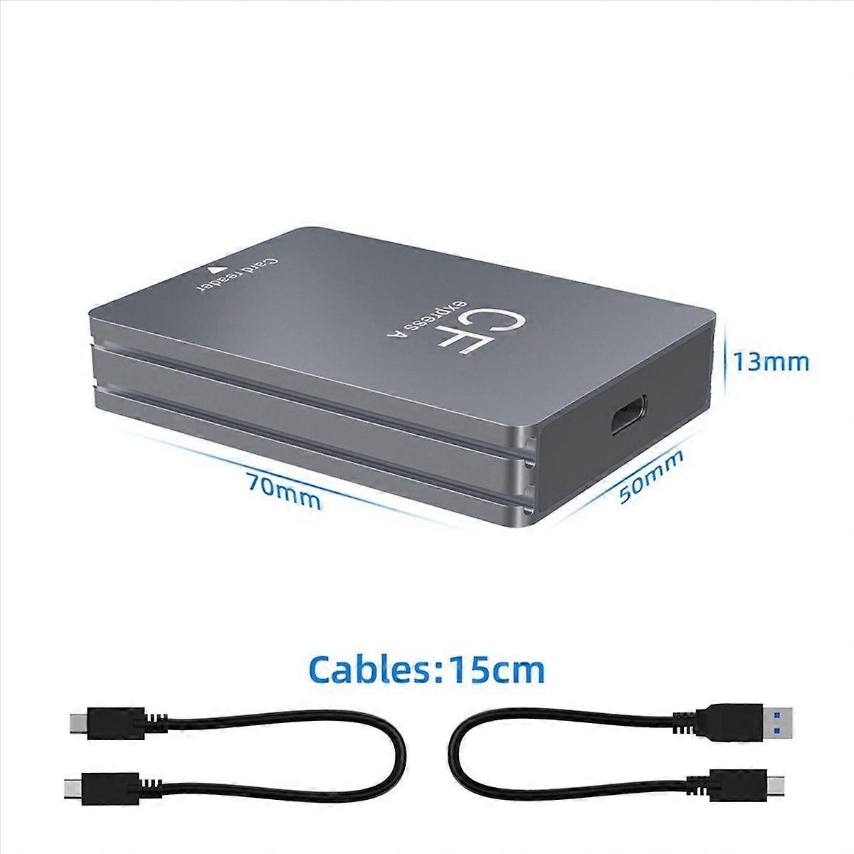 CFexpress Type A Card Reader USB 3.2 10Gbps CFexpress Reader CFExpress Card Reader with USB C to USB C/USB A Cable