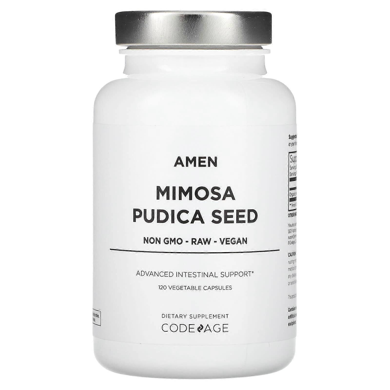 Amen, Mimosa Pudica Seed, 120 Vegetable Capsules