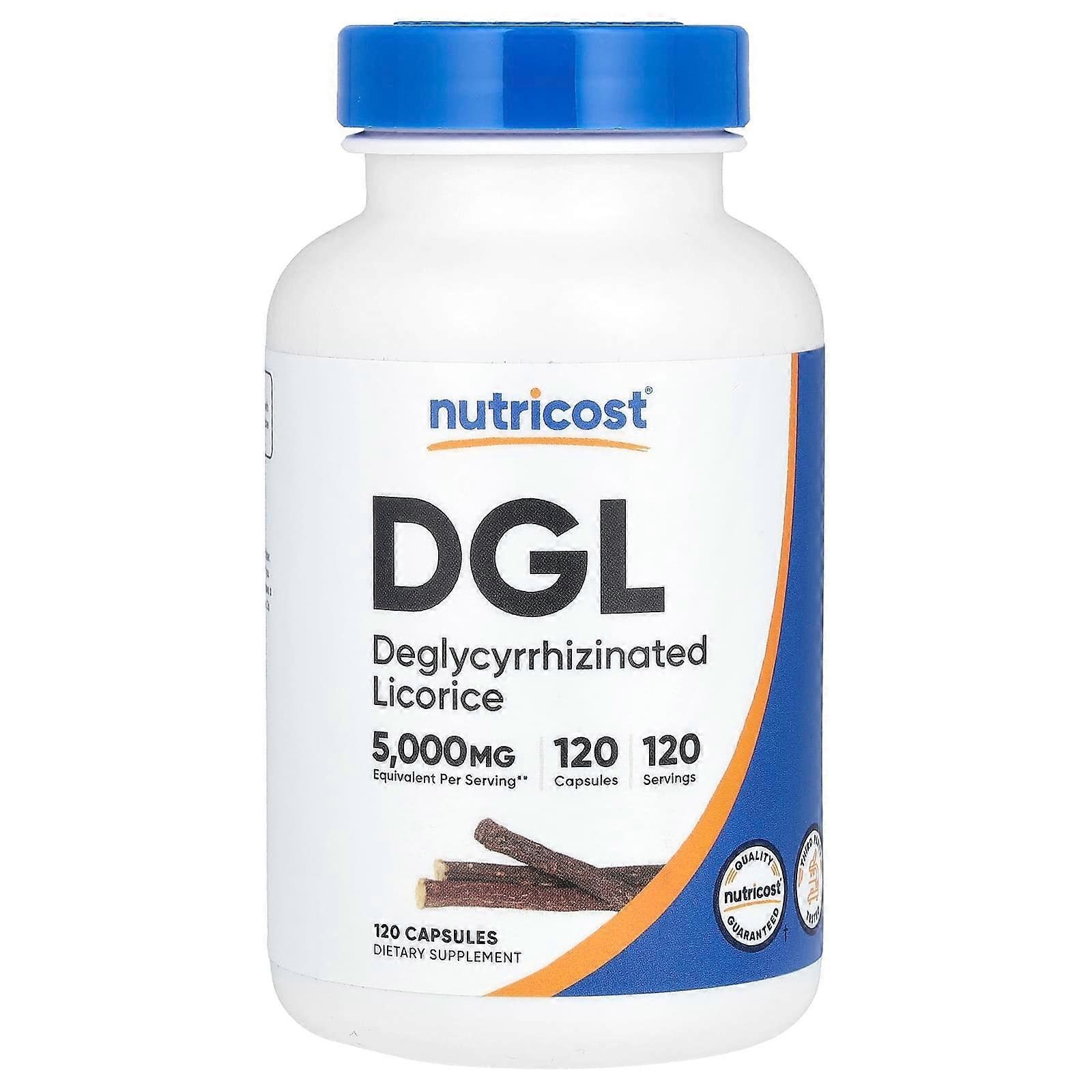 Nutricost, DGL, 5.000 mg, 120 cápsulas