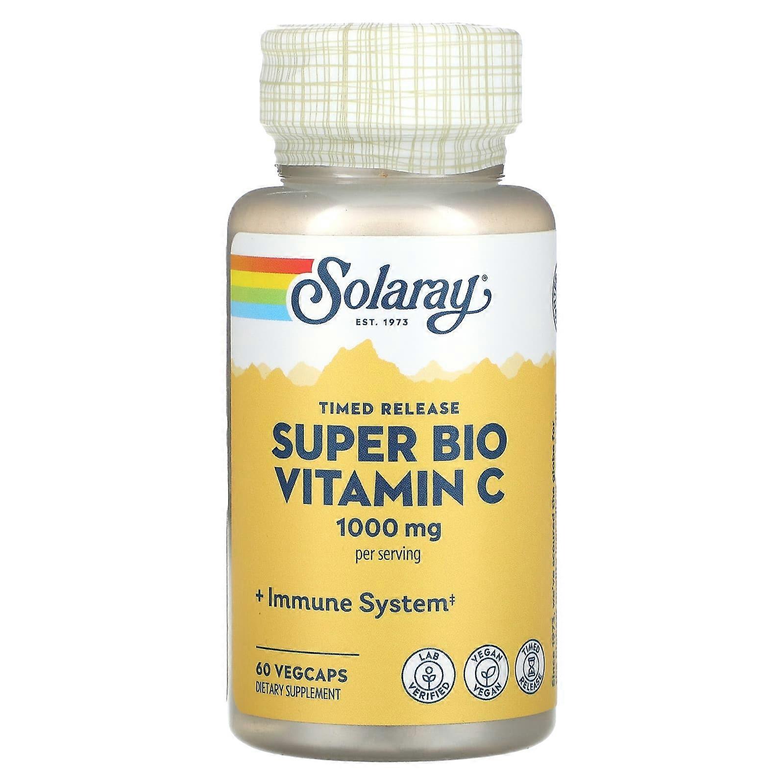 Solaray, Timed Release Super Bio Vitamin C, 60 VegCaps