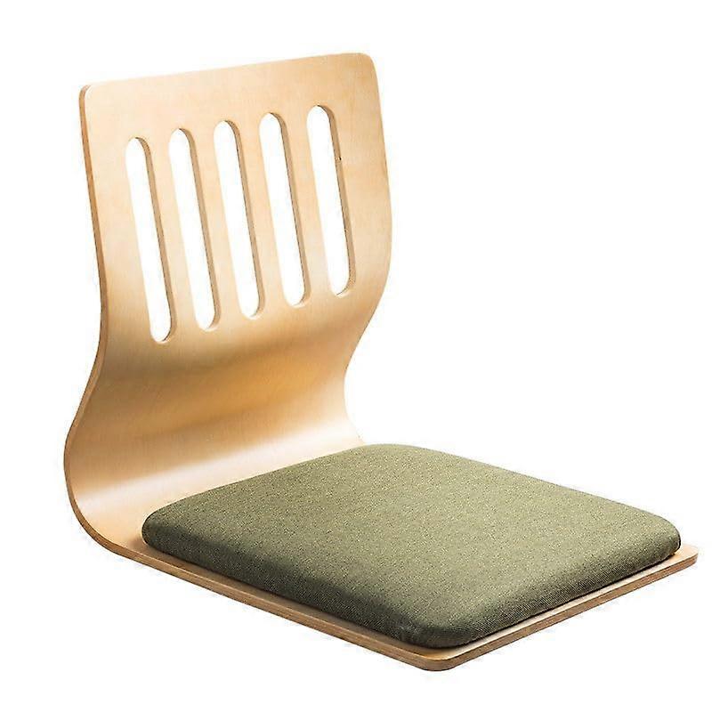 Floor Bay Window Backrest Meditation Floor Seating Curved Wooden With Cloth Pad Stackable Comfortable