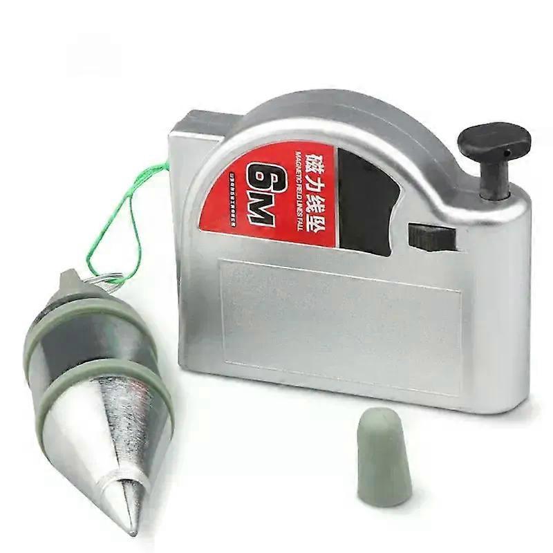 Plumb Bob Setter 320g Magnetic Plumb Bobs 6 Meters Retractable Line Reel With Magnetic Base For Engineering Construction