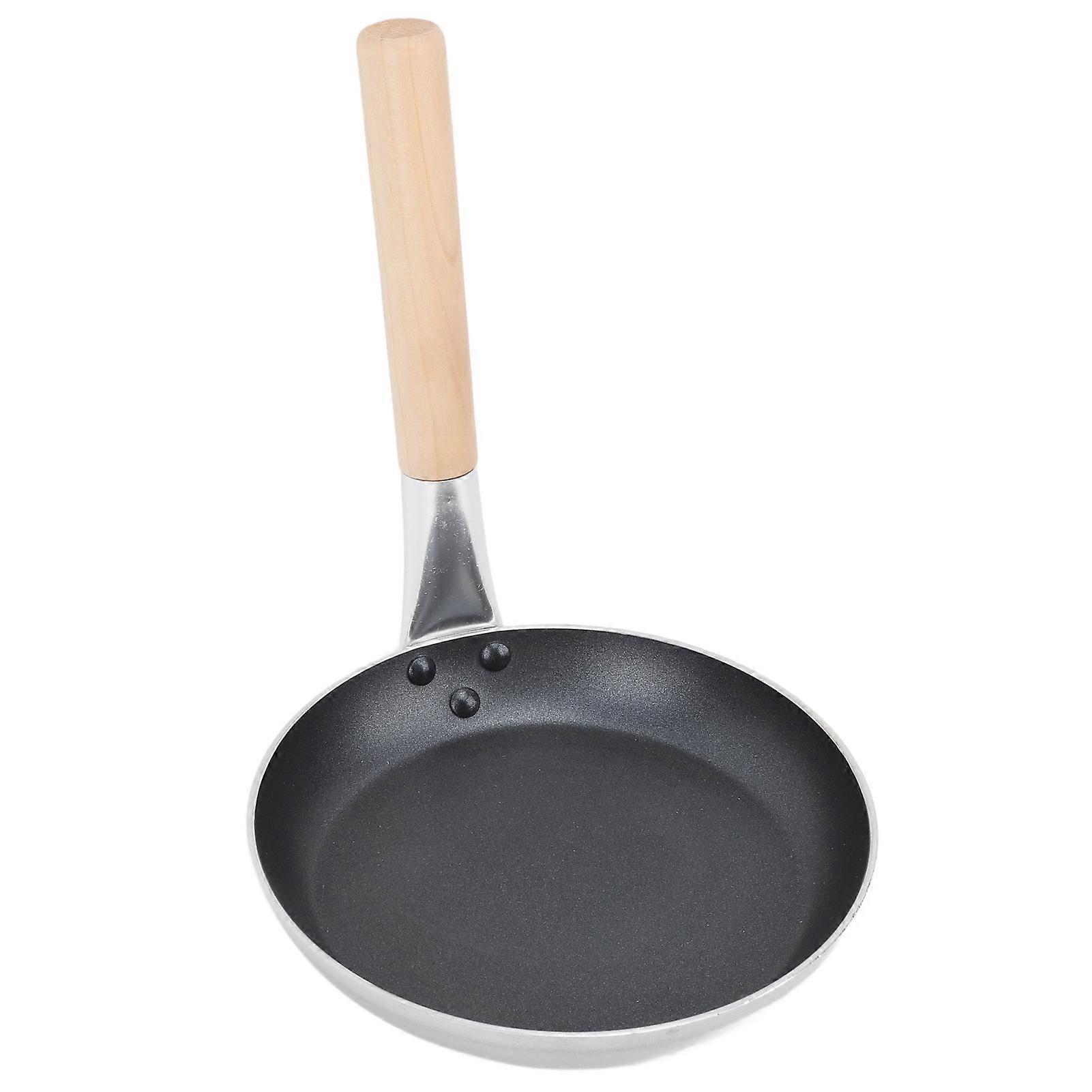 Black Non Stick Pan Household Frying Pan Portable Cooking Pan with Vertical Handle for Home Kitchen 