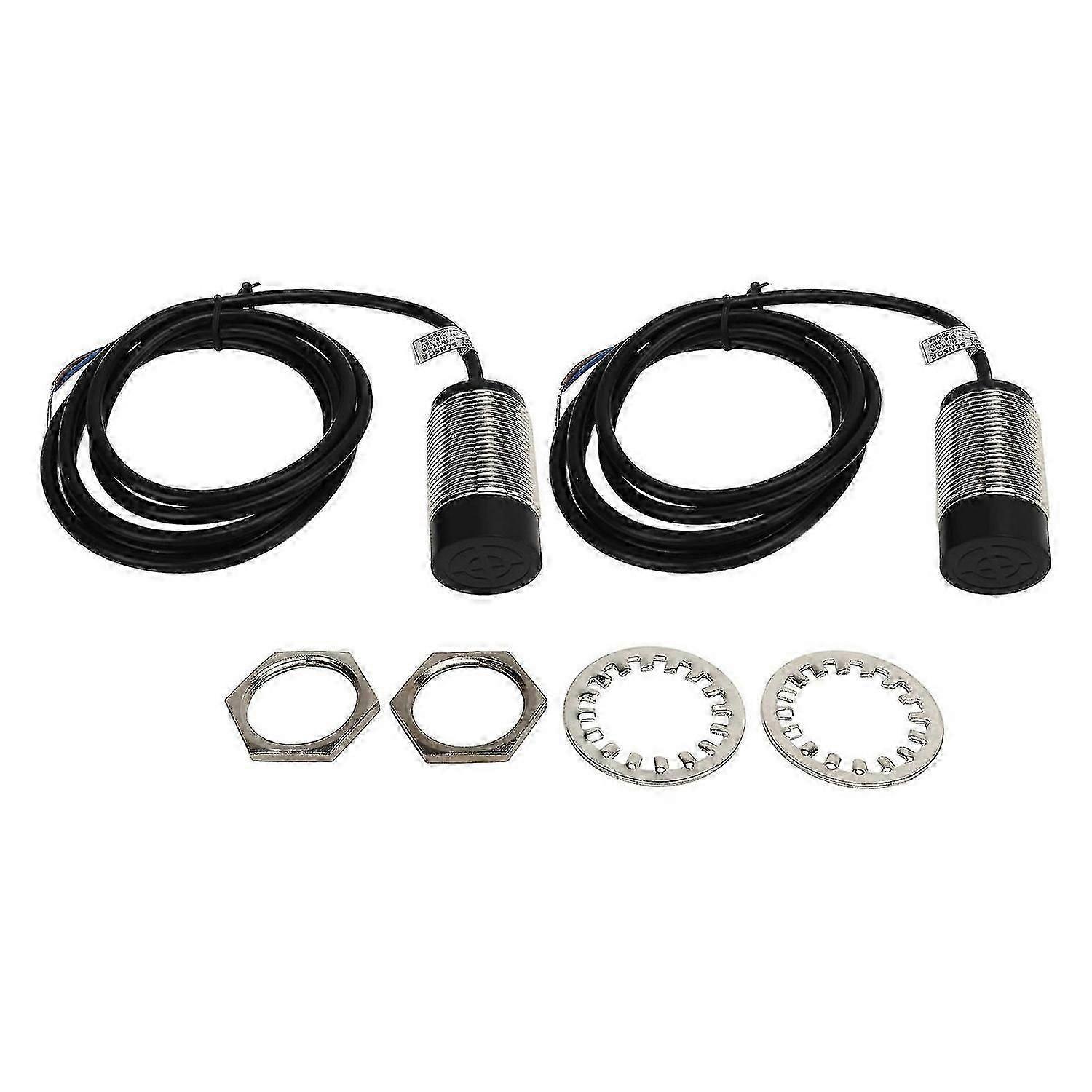 2 Set Proximity Sensor Switch Waterproof NPN DC 2 Wire Normally Closed NC 15mm Distance Proximity Switch 636VDC