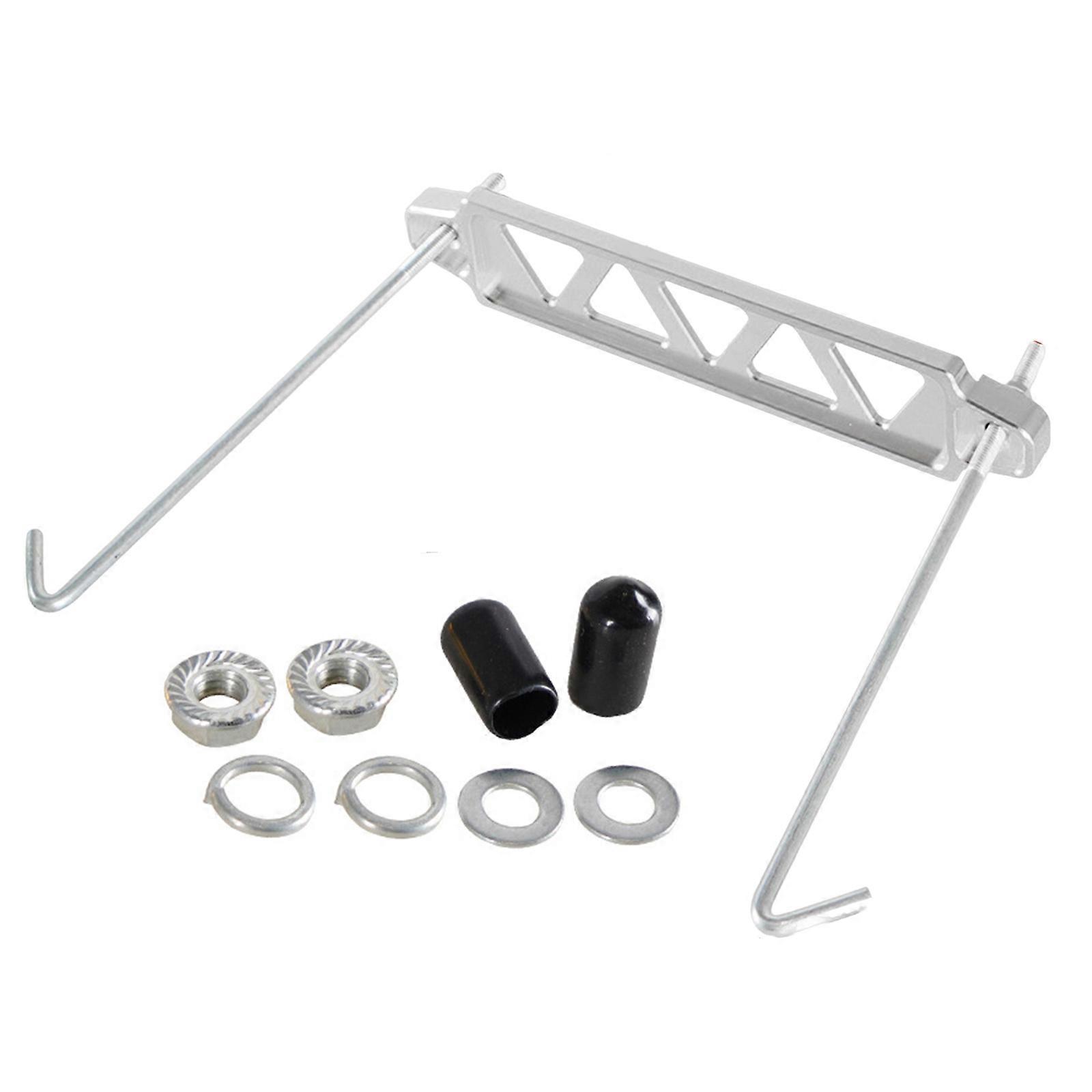 Aluminum Engine Battery Mounting Bracket 5 Hole Triangle Structure Universal Secure Fixation Easy to Use for Vehicles  Silver