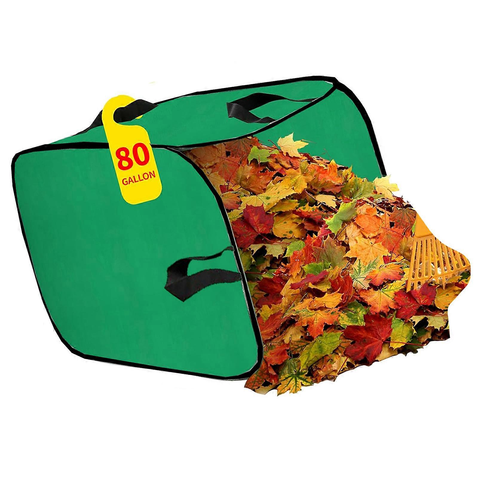 Portable Garden Waste Collection Bag Reinforced Steel Structure Foldable Design For Autumn Leaves Weeds Removal Multicolor