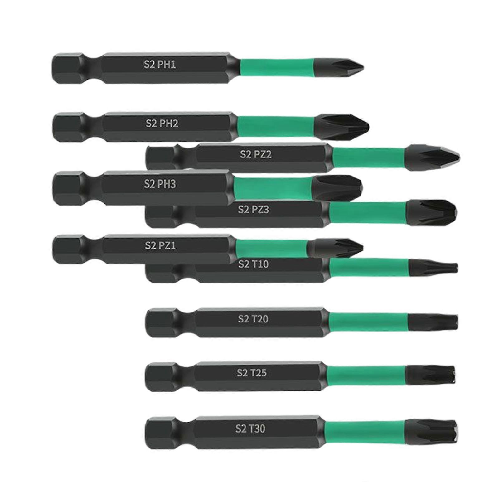 10Pieces Torx Head Screwdriver Bit Set Hex Shank Security Tamper Proof Screwdriver Drill Magnetic Screwdriver Bit Tool Multicolor