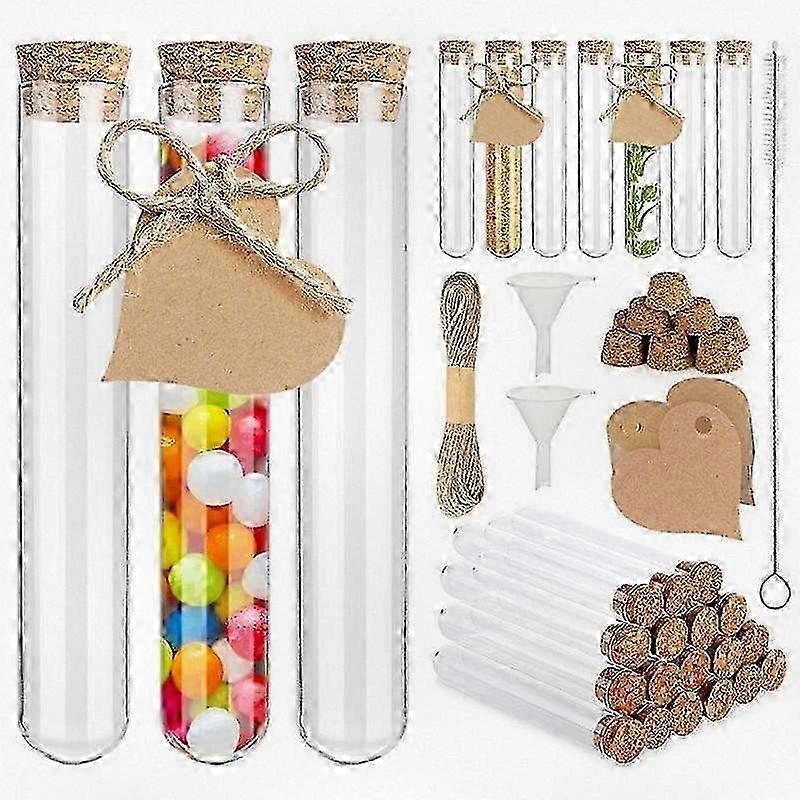 30 Pcs Glass Test Tubes with Corks, 16 x 150mm Clear Test Tubes for Science Experiments, Floral Arrangements, and DIY Crafts