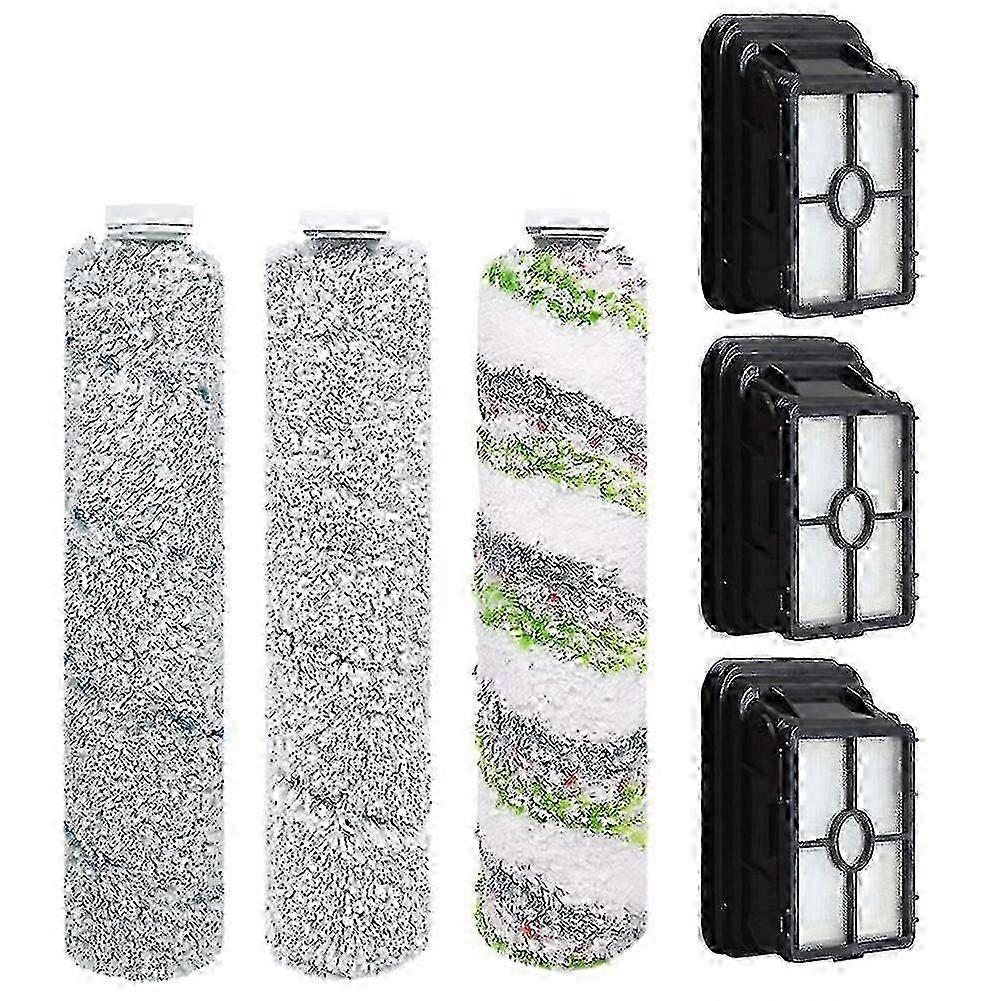 Brush Roll Filter Set for Bissell Crosswave Cordless Max 2554a,2590 Edition