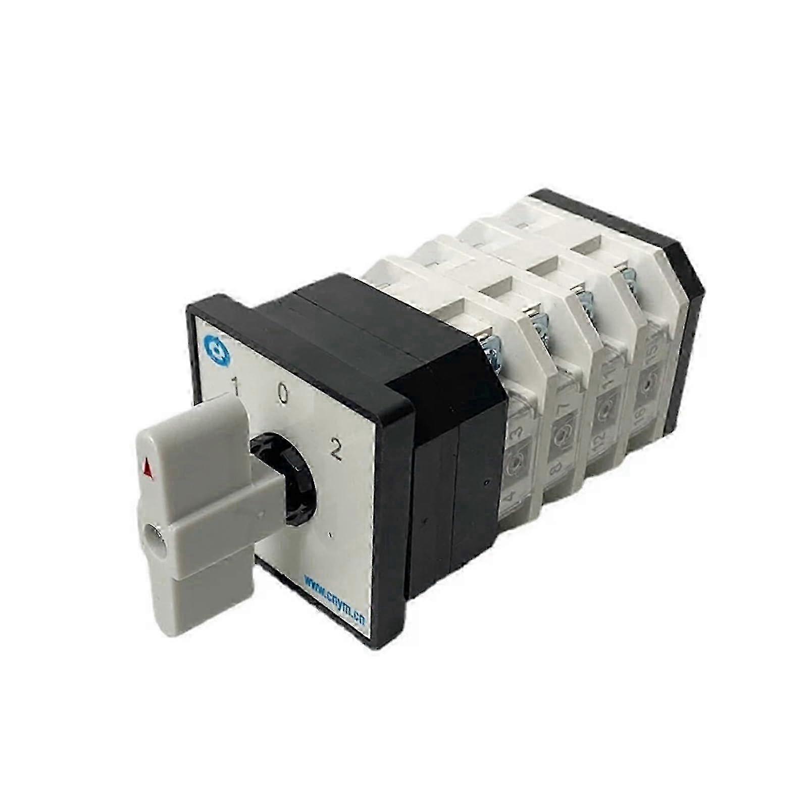 16 Terminals Cam Switch LW1216/4 Three Positions OnOffOn DIY Rotary Changeover Dual Power 5.5kw Motor Control Two Loads