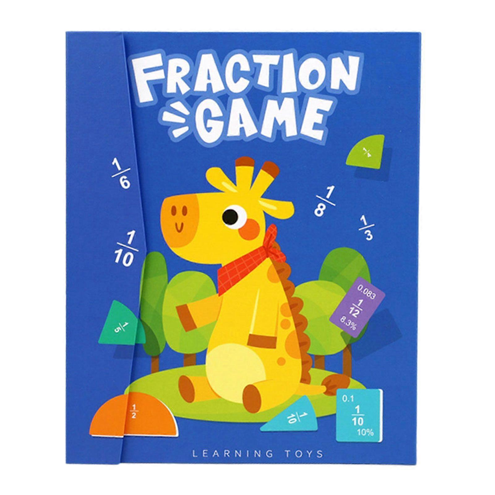 Magnetic Fraction Demonstration Book for Kids Interactive Visual Learning Kit for Classroom Homeschool Math