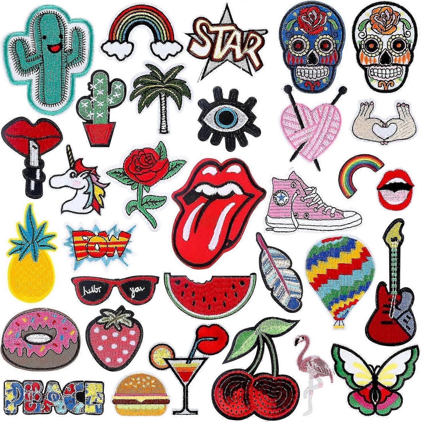 Iron-on Patches,20 Pcs Patches For Clothes Flowers Patches Appliqu Patches