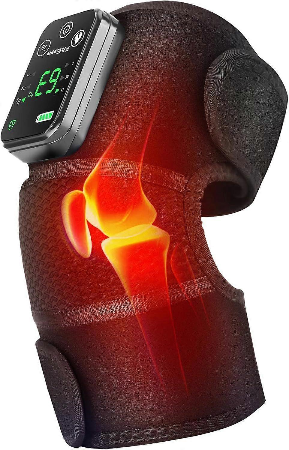 Cordless Knee Massager with Heat and Vibration, Knee Heating Pad for Knee FSA