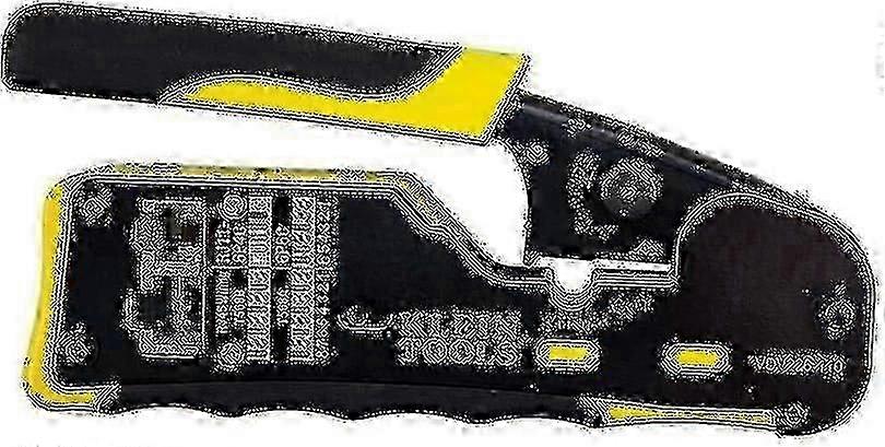 Tools A-vdv226-110 Pass Thru Rj45 Racheting Compact Crimp Tool, Yellow/black