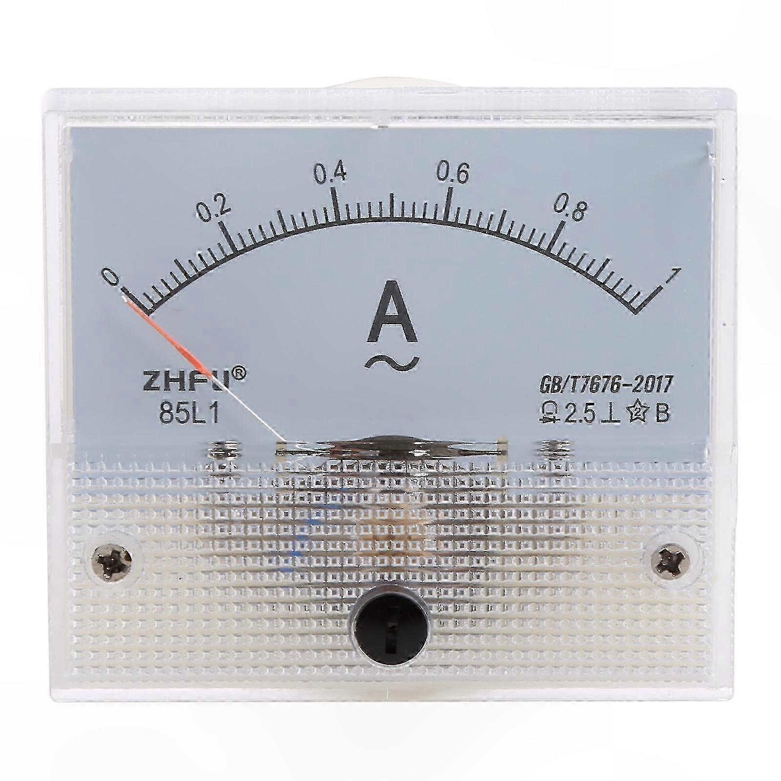 Analog AC Panel Ammeter with Dial Pointer for Electrical Current Measurement, 85L1 Model