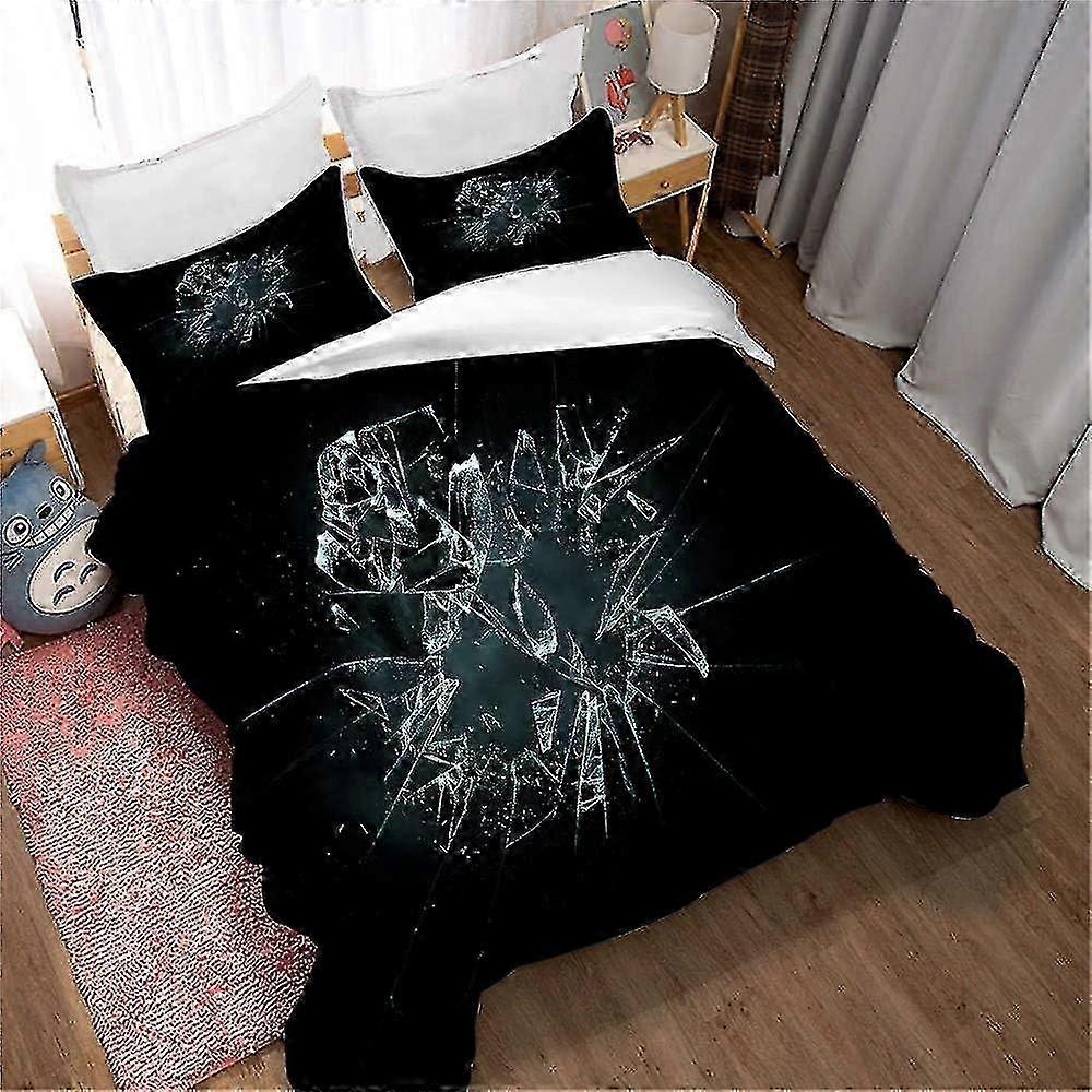 Bedding 135X200 Microfiber 3 Pieces - Duvet Cover Set with Abstract Stereo, Soft Fluffy Duvet Covers with Zipper and 2 Pillowcase pattern 06)