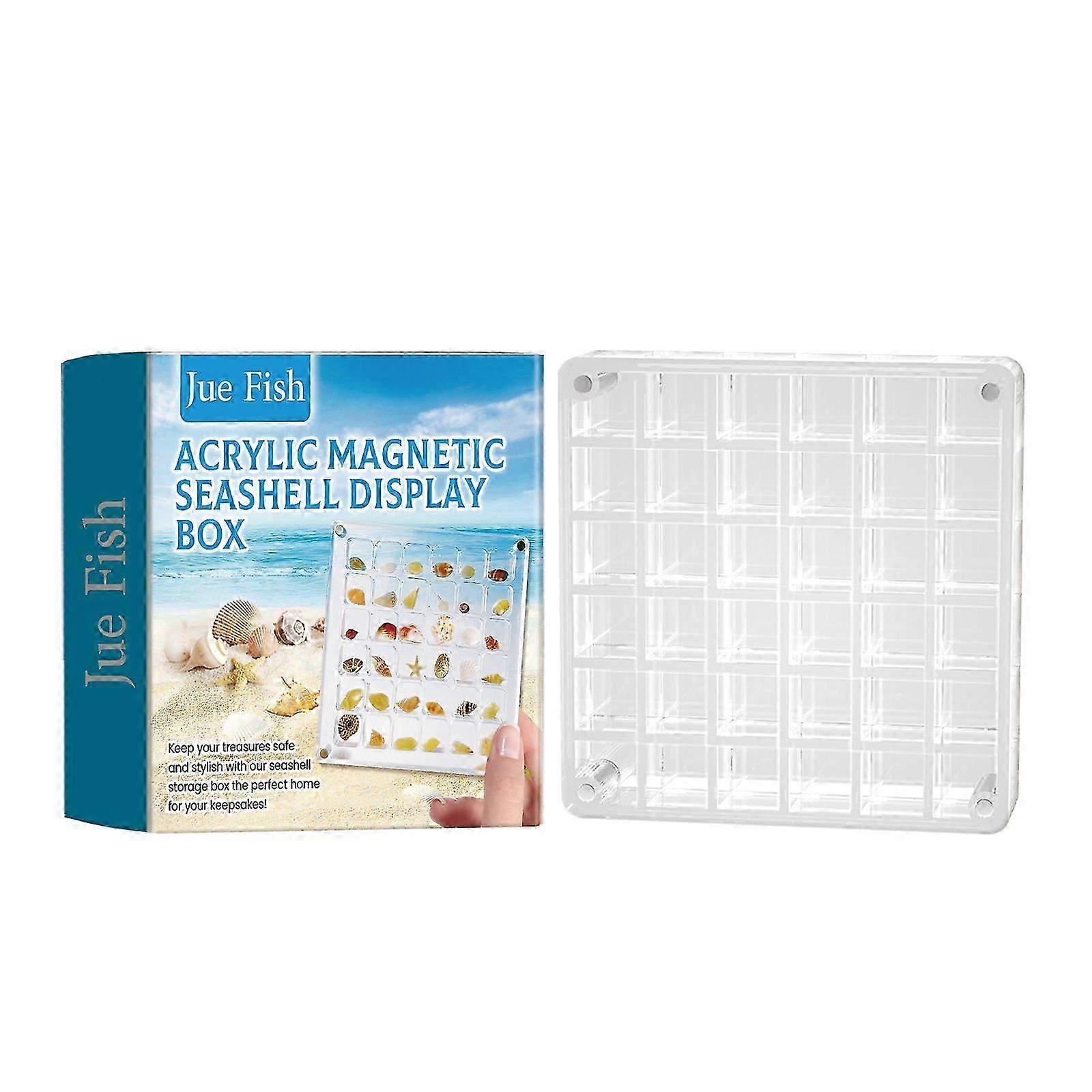 Jue Fish Acrylic Magnetic Shell Display Box Display Storage Decorative Shell Multifunctional Transparent Box