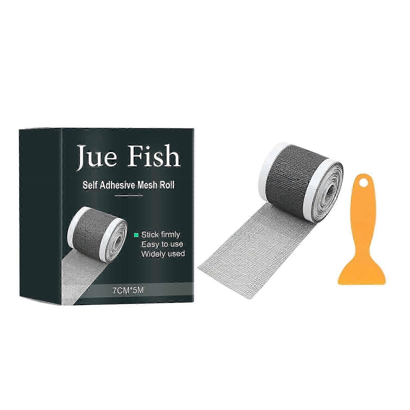 Jue-Fish Self-Adhesive Mesh Roll Household Self-Adhesive Patch Screen Window Net Toilet Floor Drain Anti-Blocking Sink Filter Net