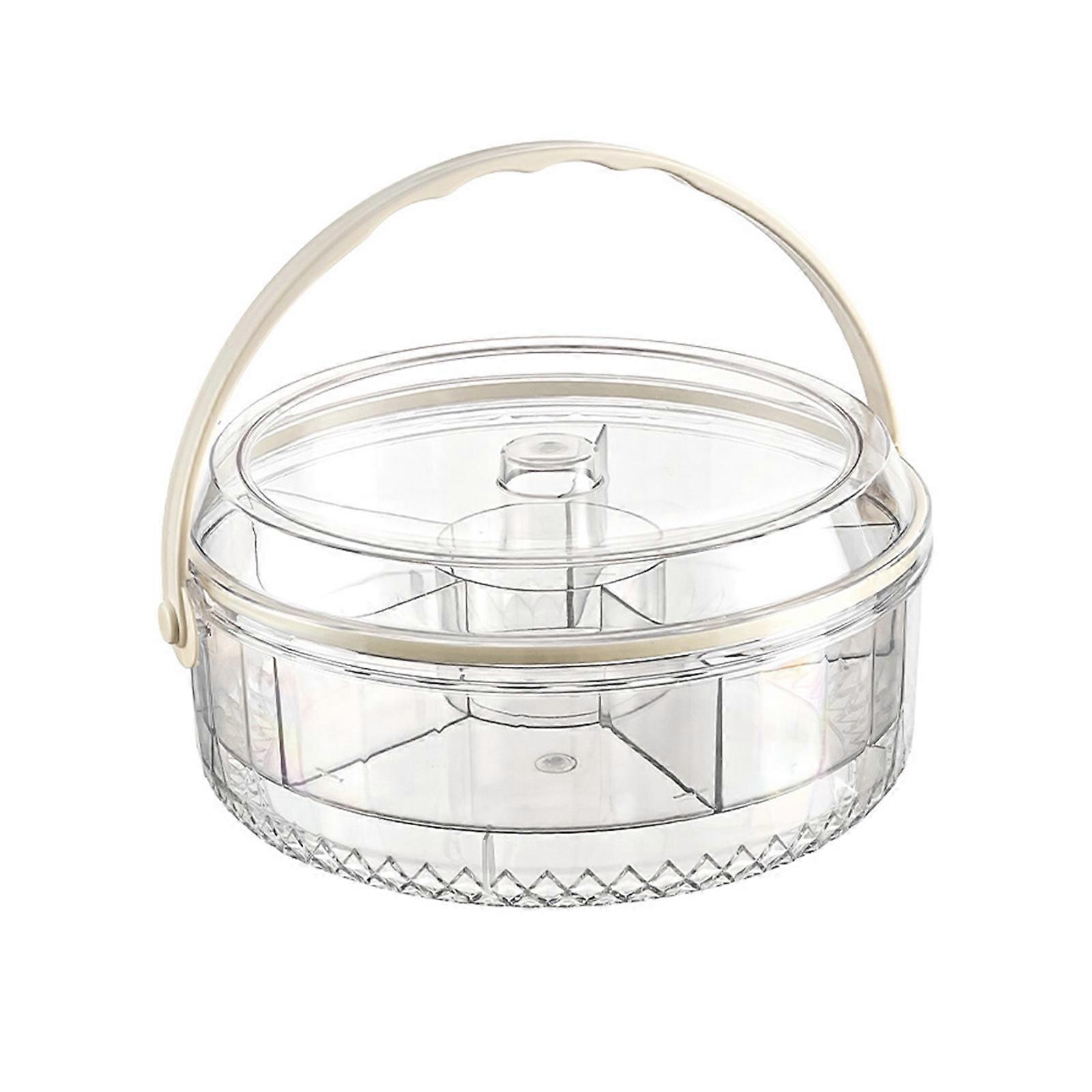 Food Grade Plastic Freshing Keeping Tray 5 Section Designs With Ergonomic Handle Leakproof Fruit Storage Solution Multicolor