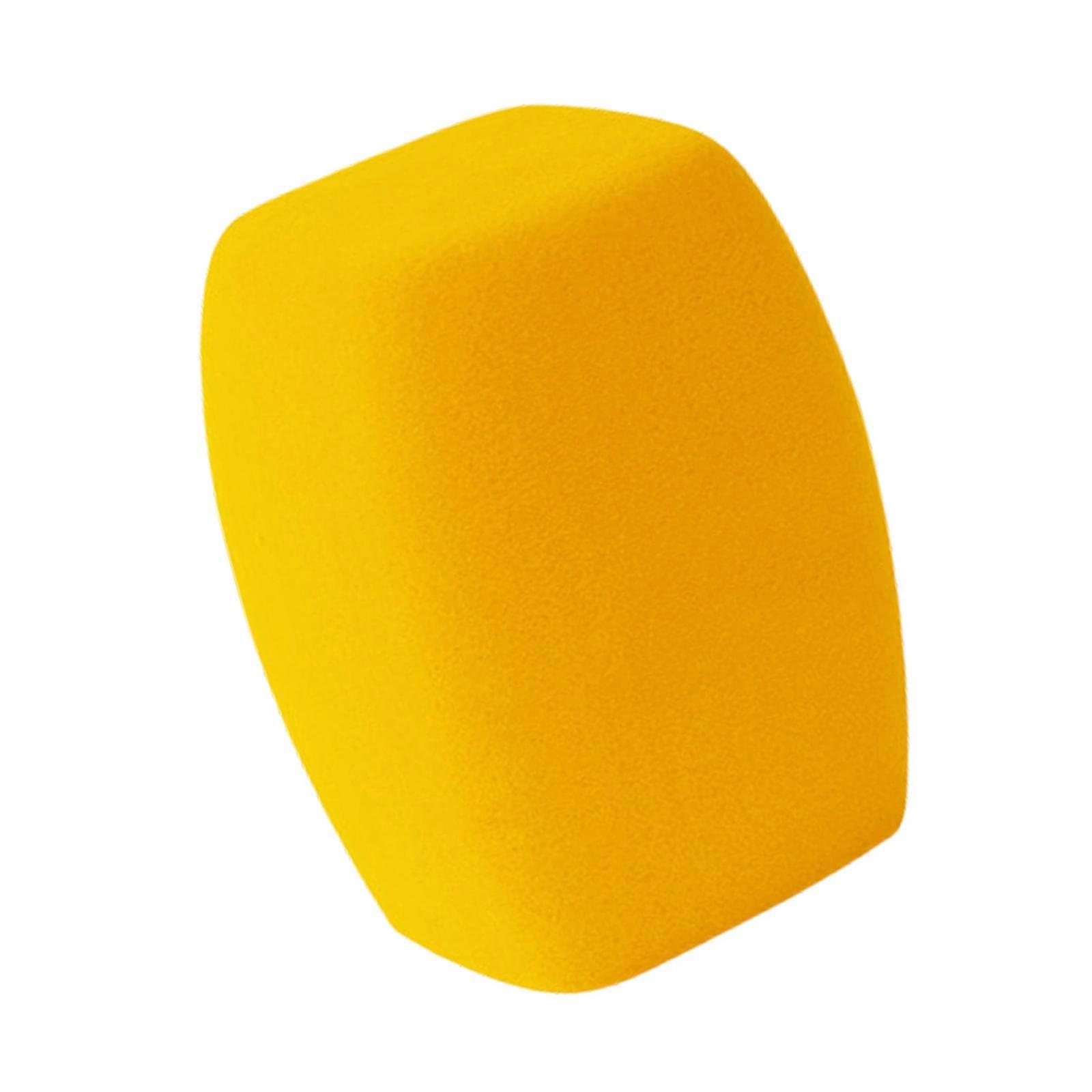 Professional Studio Microphones Sponges Cap Quadrilateral Design For Enhances Sound Isolation  Yellow